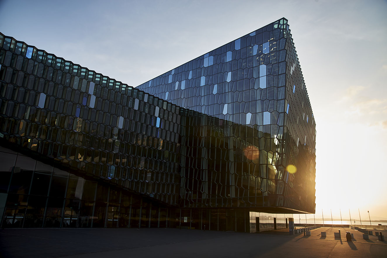 The Harpa concert building, designed by artist Ólafur Elíasson