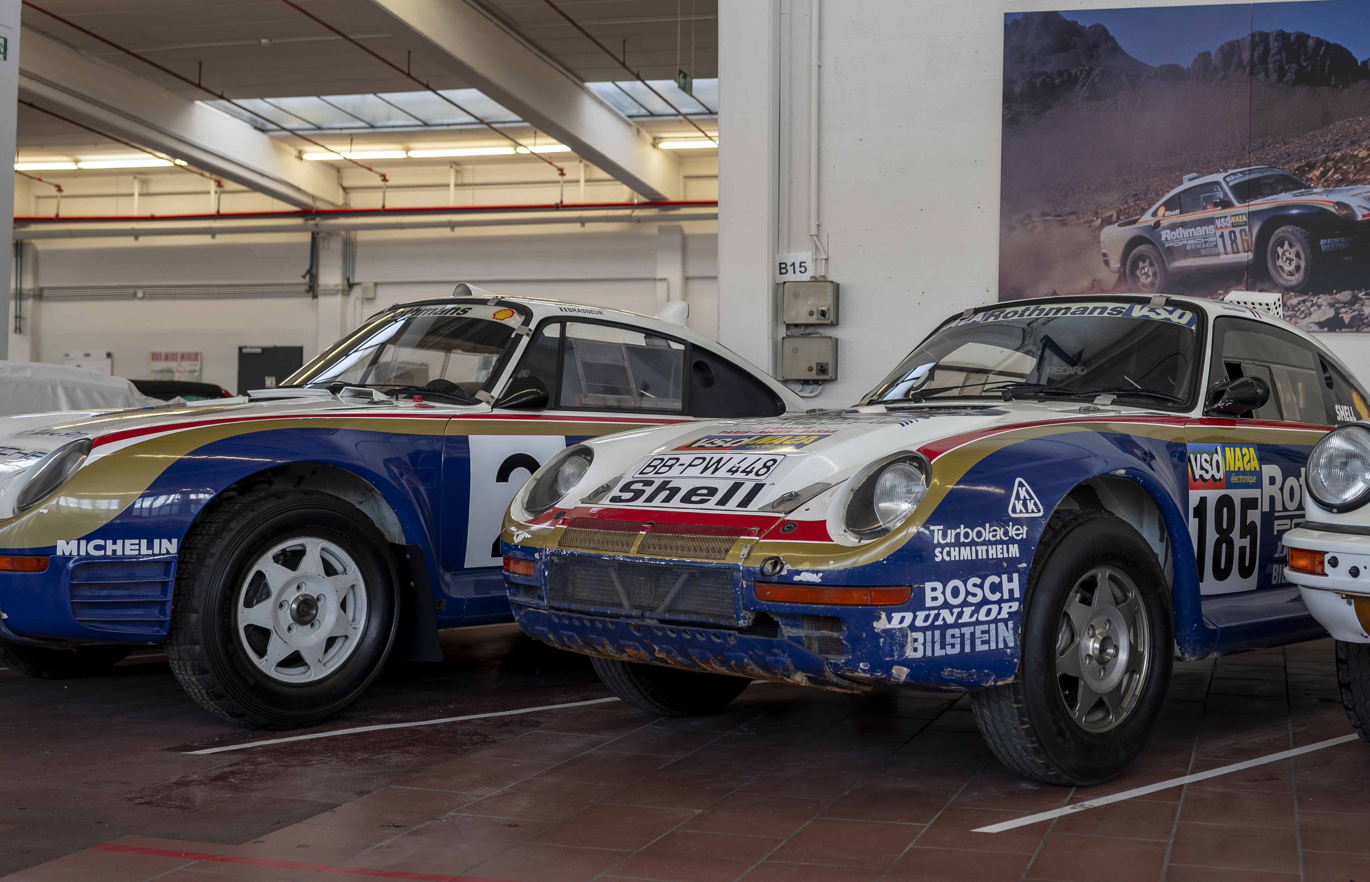 Porsche 959 Paris-Dakar cars at the Porsche Museum