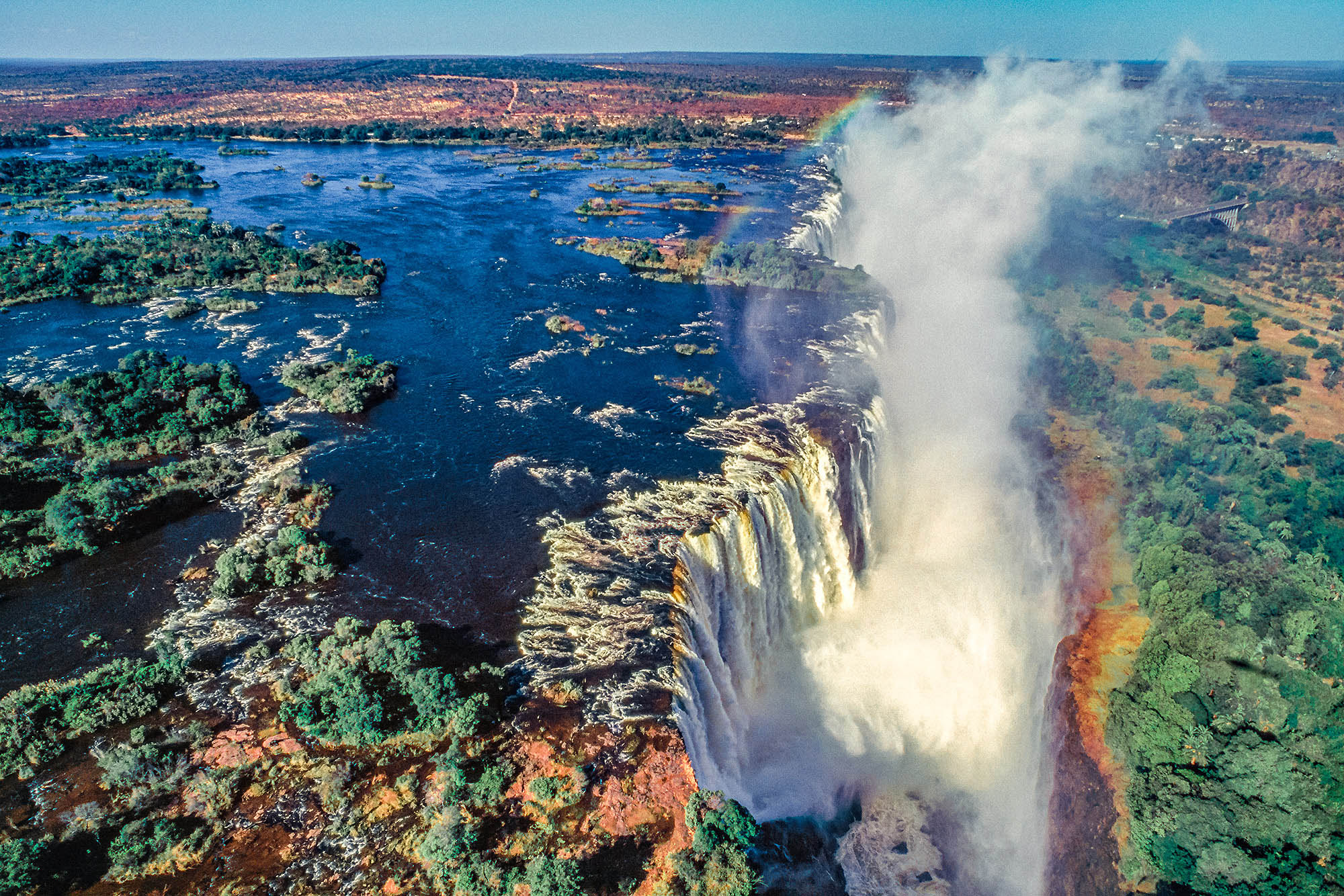One for the bucket list: a bird’s-eye view of Zambia’s Victoria Falls, the largest waterfall in the world
