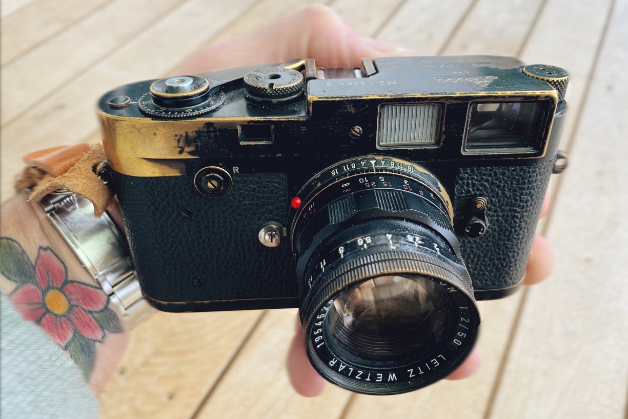 Johannes’ beautiful 1958 Leica M2 camera – distinctive patina and all
