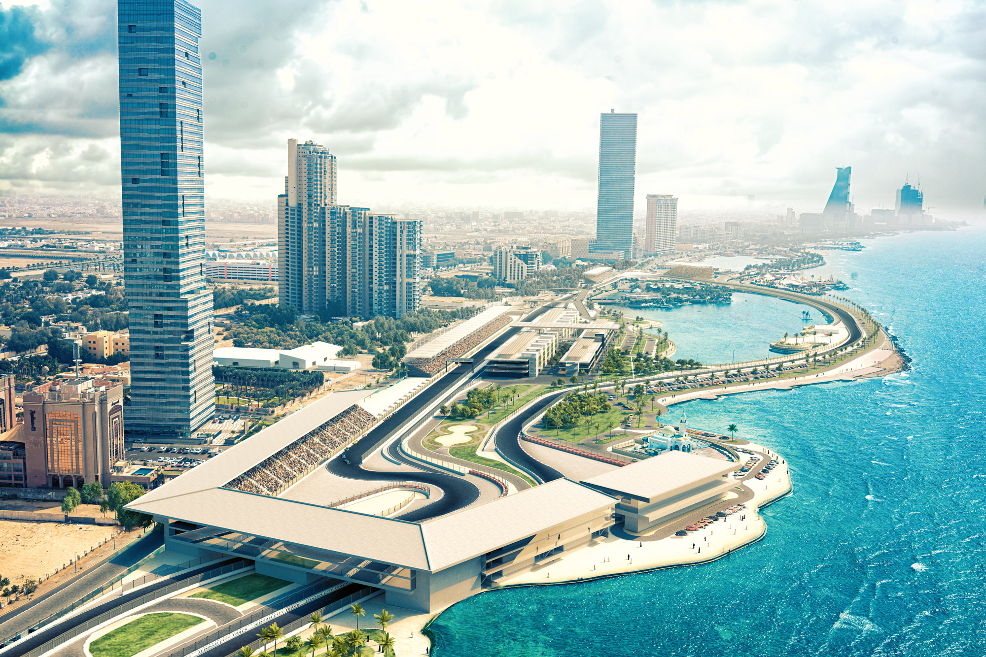 Rendering of the track built in Jeddah