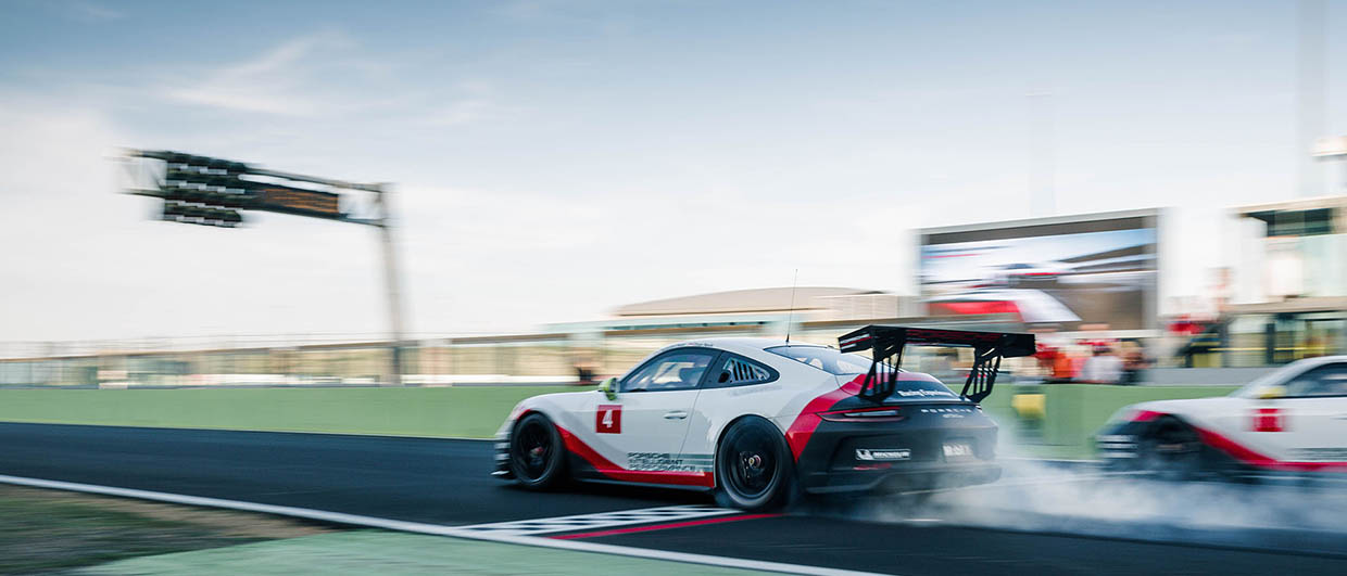 Porsche 911 GT3 Cup on racetrack