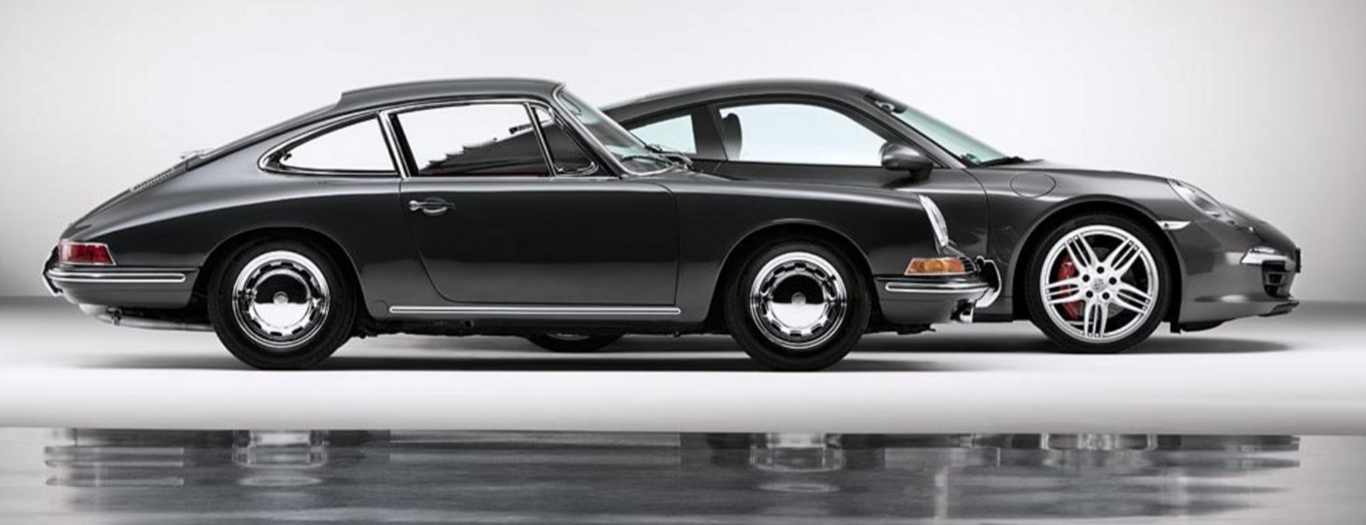 Classic 1964 Porsche 911 and 911 Carrera 4S (type 992)