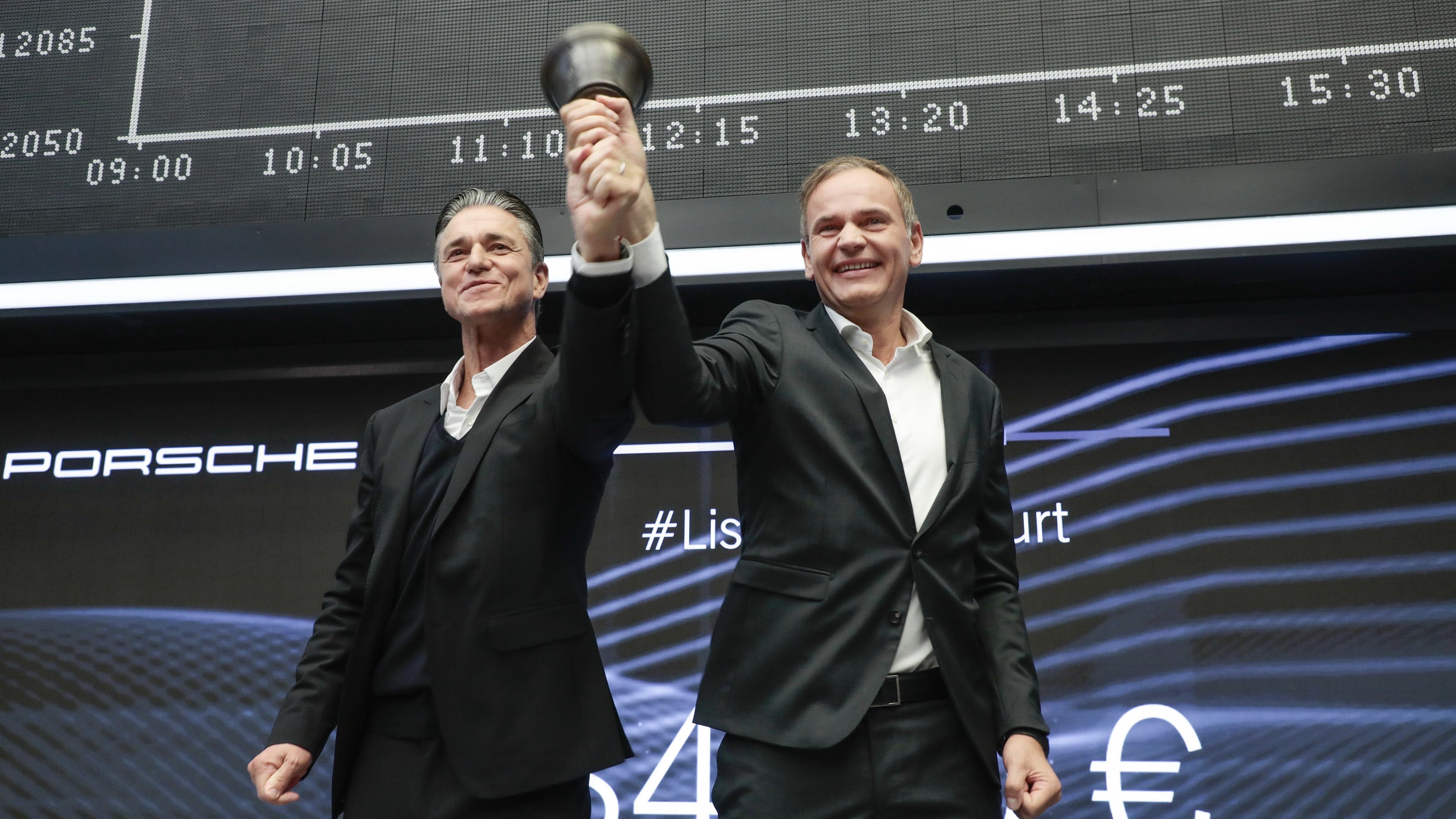 Porsche AG board members Lutz Meschke and Oliver Blume