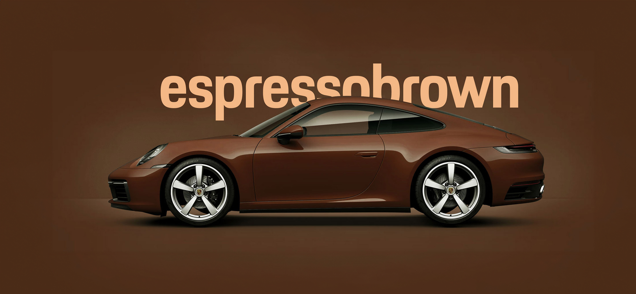 Porsche 911 in the Paint To Sample Plus Espresso Brown colour