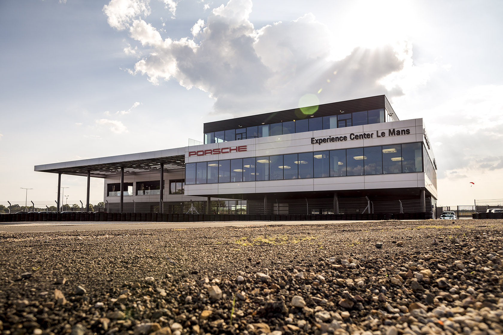 Main building at Porsche Experience Center Le Mans