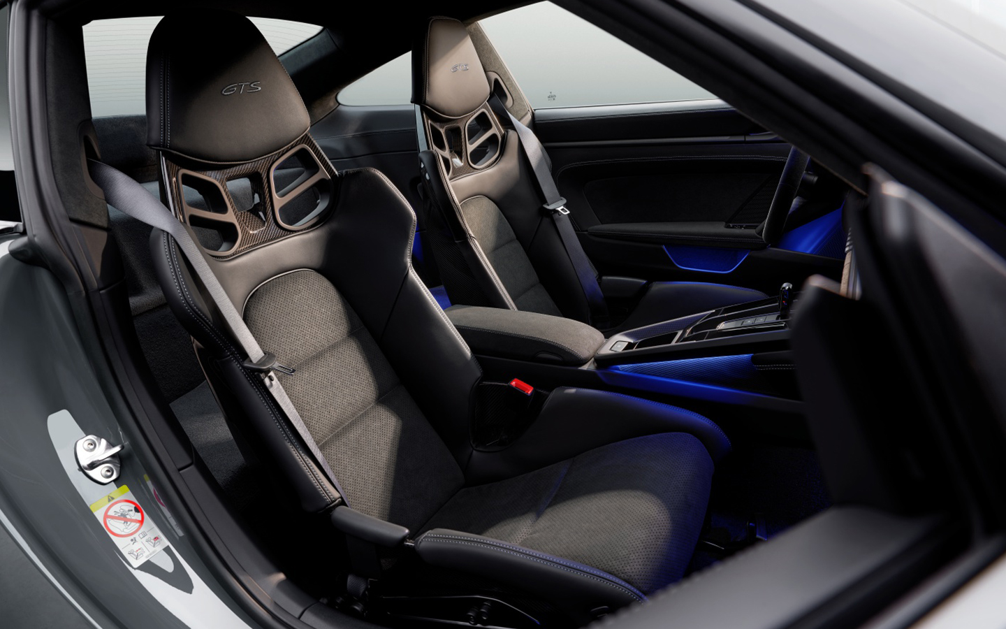 Interior of Porsche 911 Carrera GTS (992.2) showing two-seat configuration