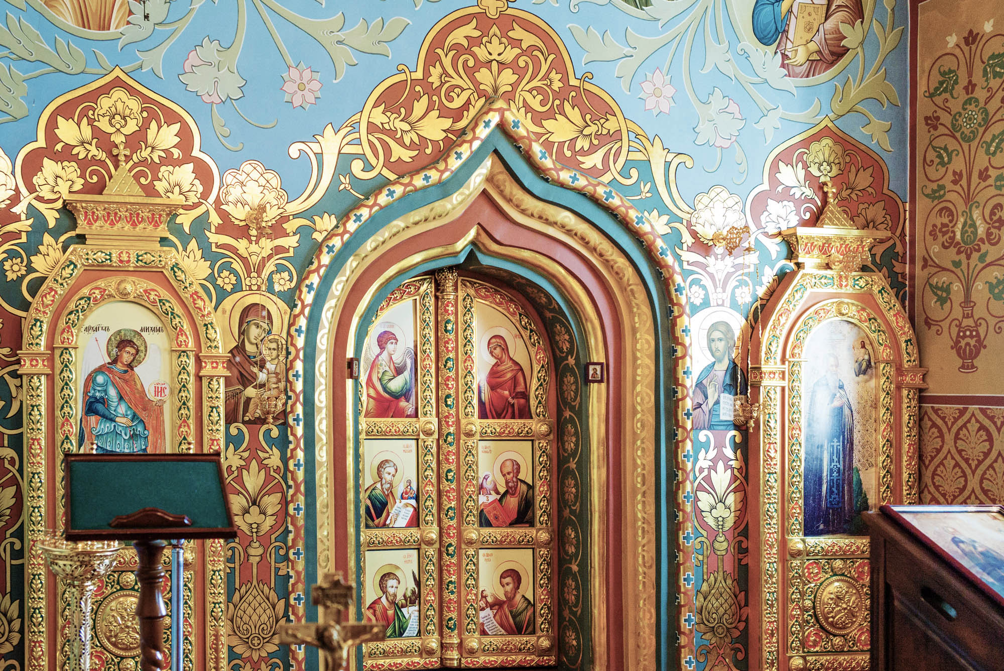 Magnificently decorated interiors of the Ipatievsky Monastery in Kostroma