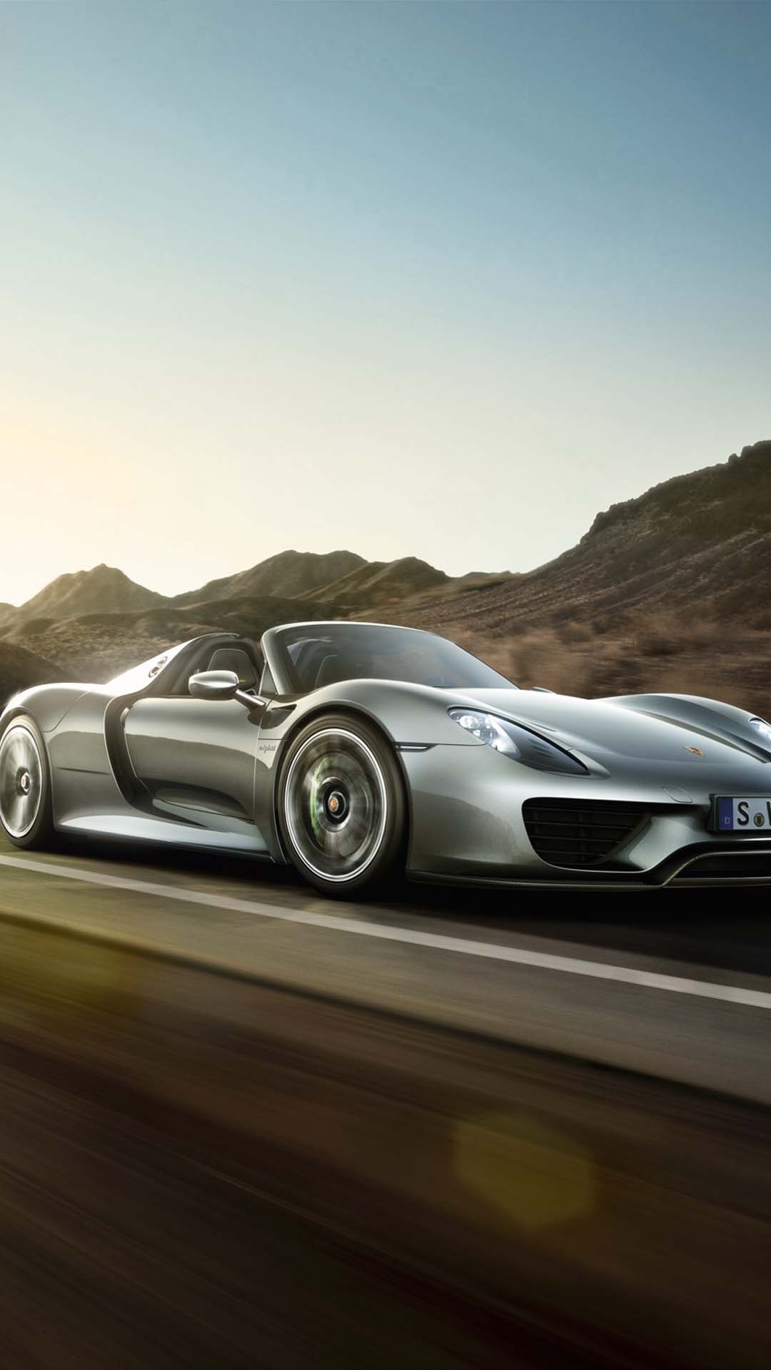 porsche 918 spyder driving wallpaper mobile