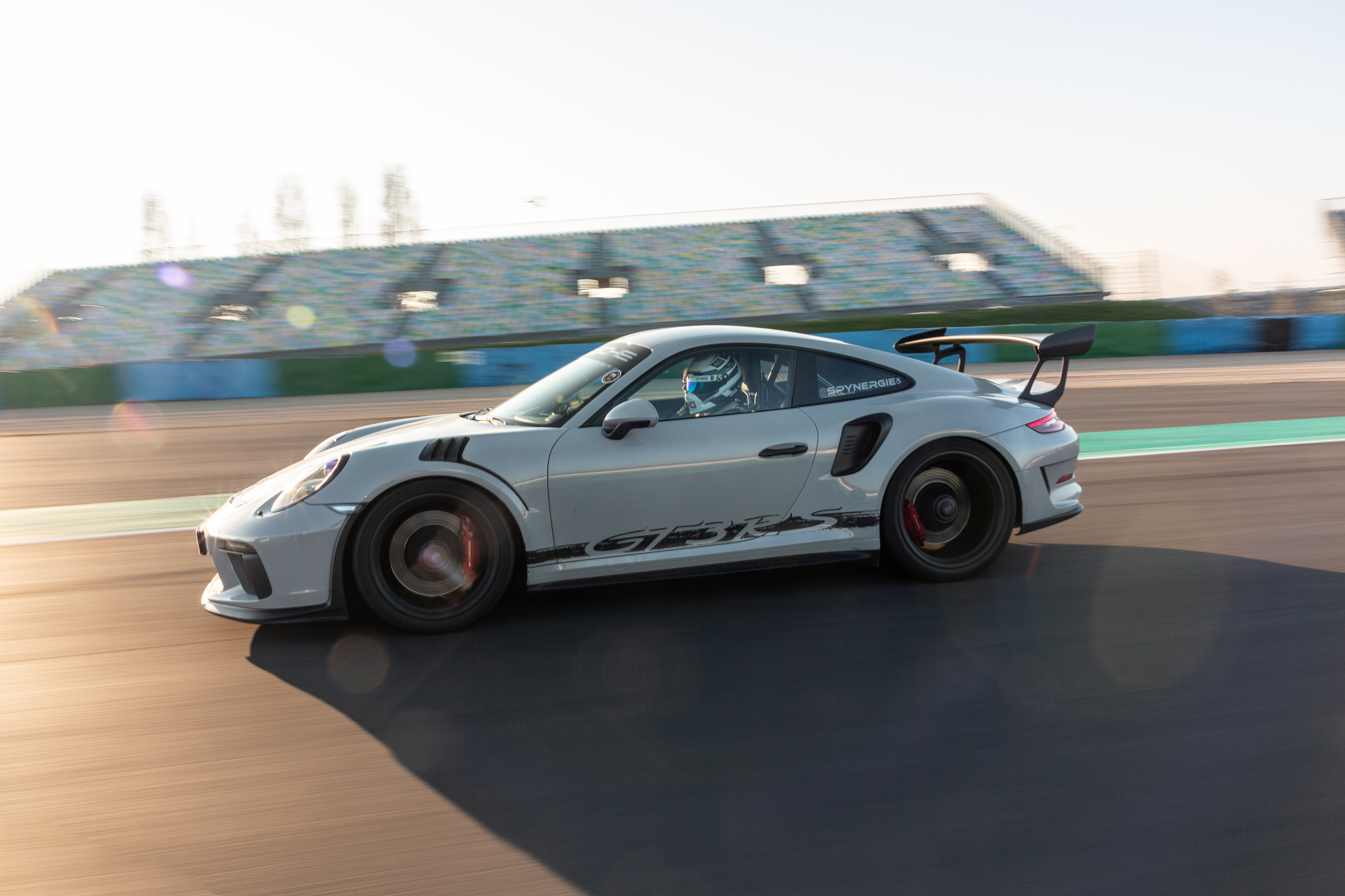 Porsche 911 GT3 RS on a racing track