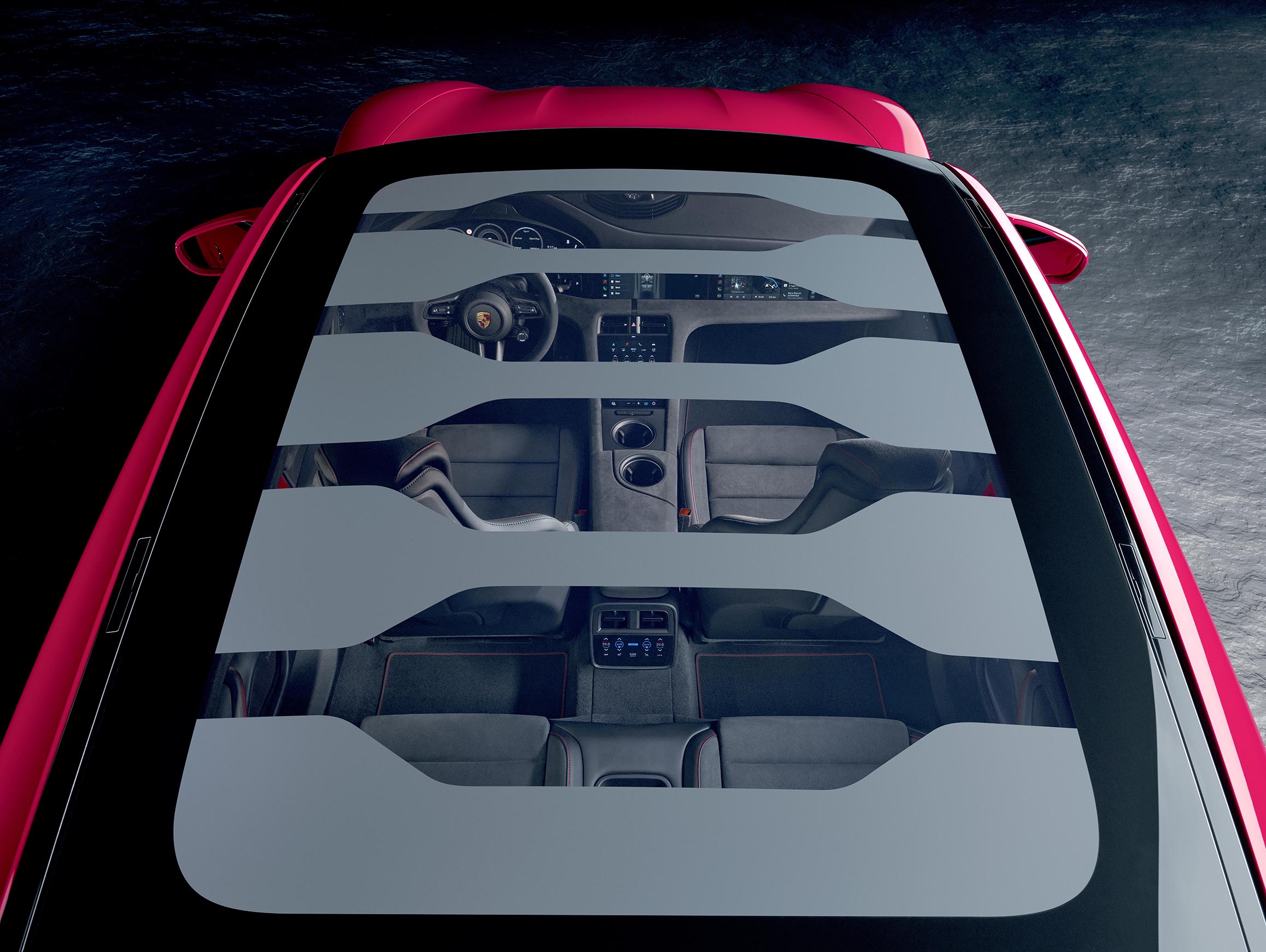 Panoramic Roof with variable Light Control on the Porsche Taycan