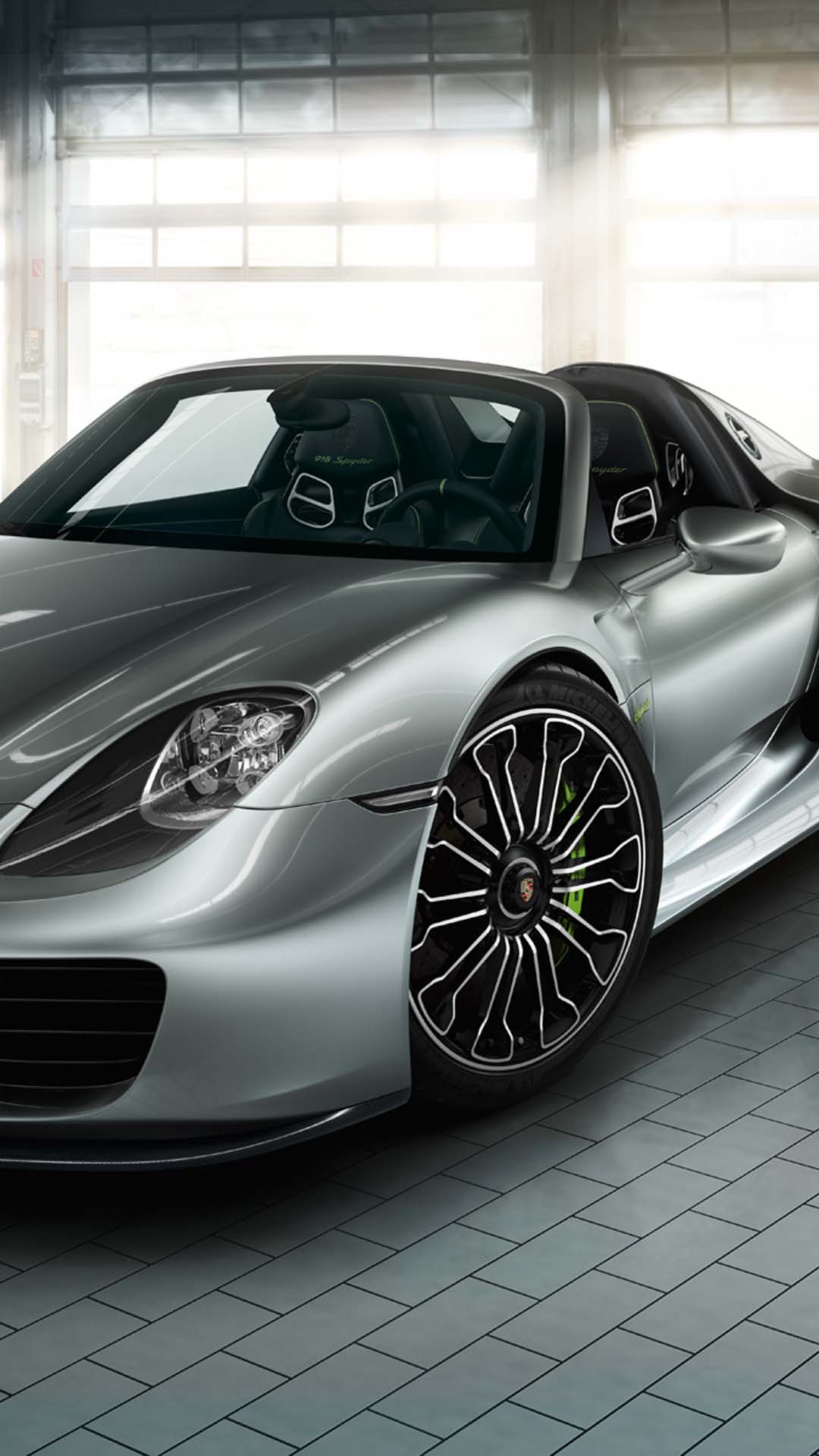 porsche 918 spyder front view wallpaper mobile