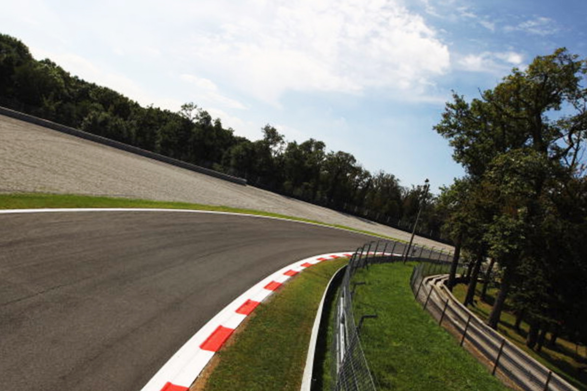 The Parabolica bend at Monza with no vehicles on track