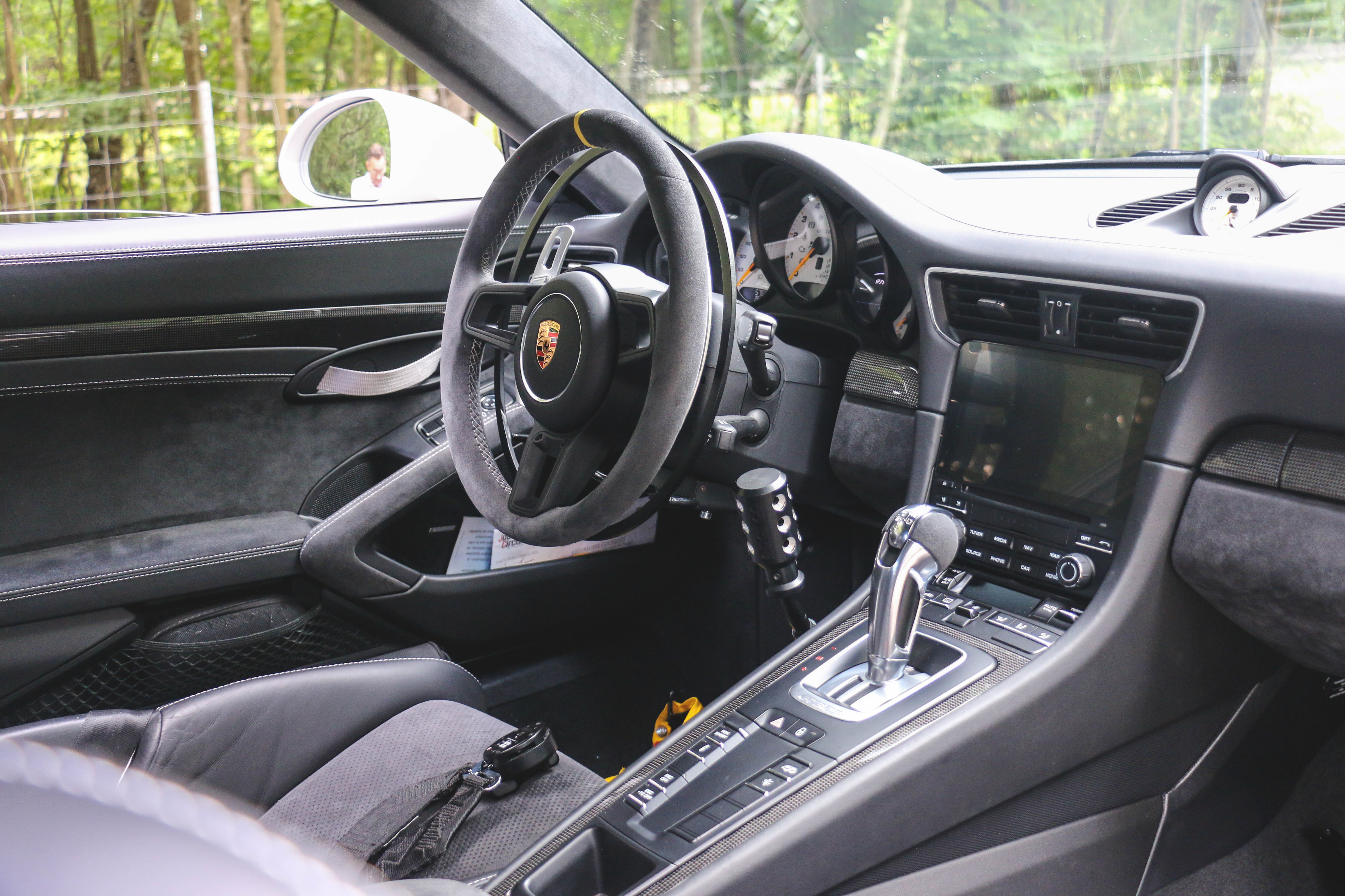 The interior of a modified Porsche 911 GTS RS