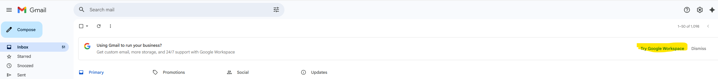 Como aceder ao período gratuito do Google Workspace