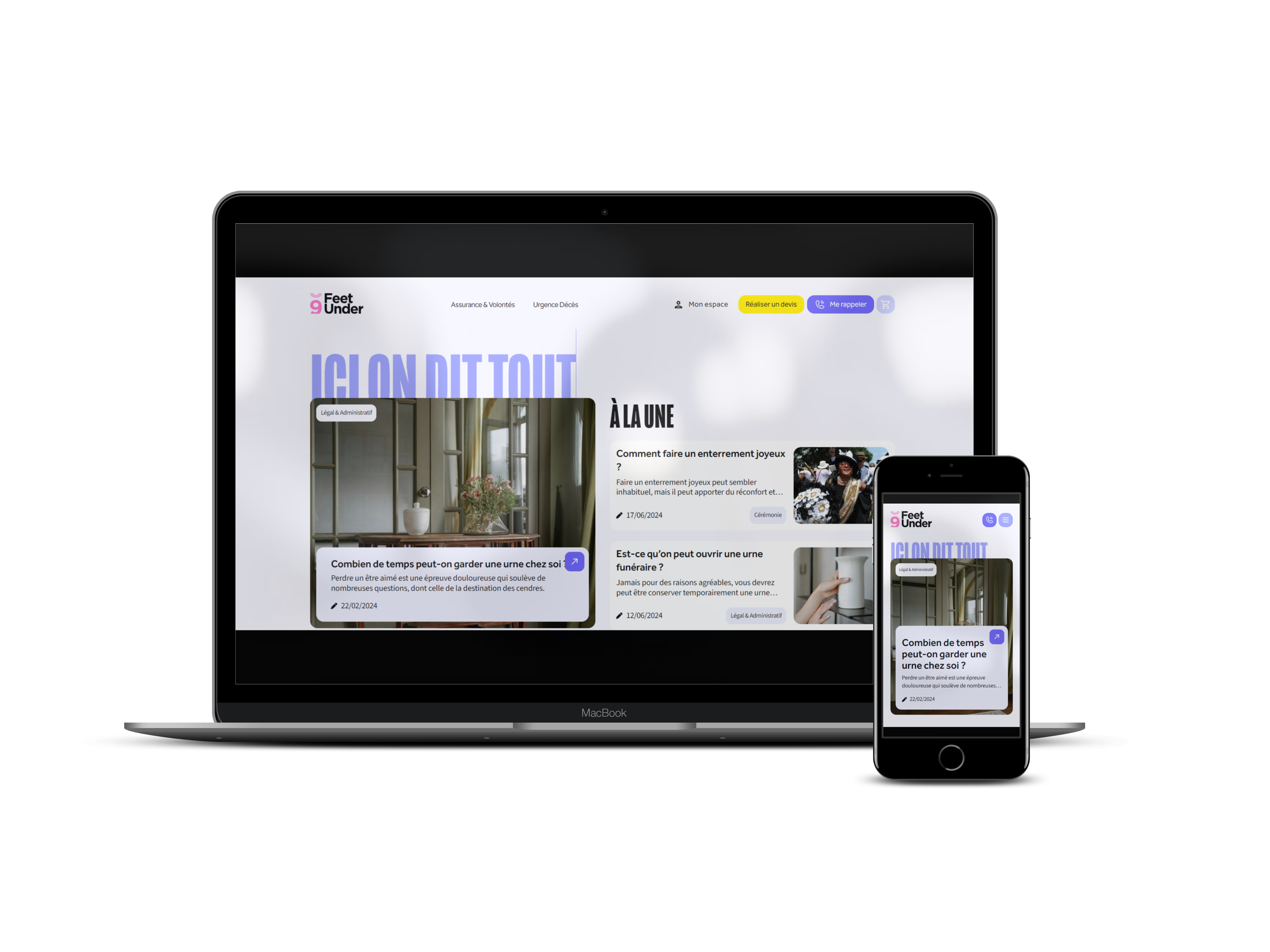 9 feet Under - Application obsèques en ligne