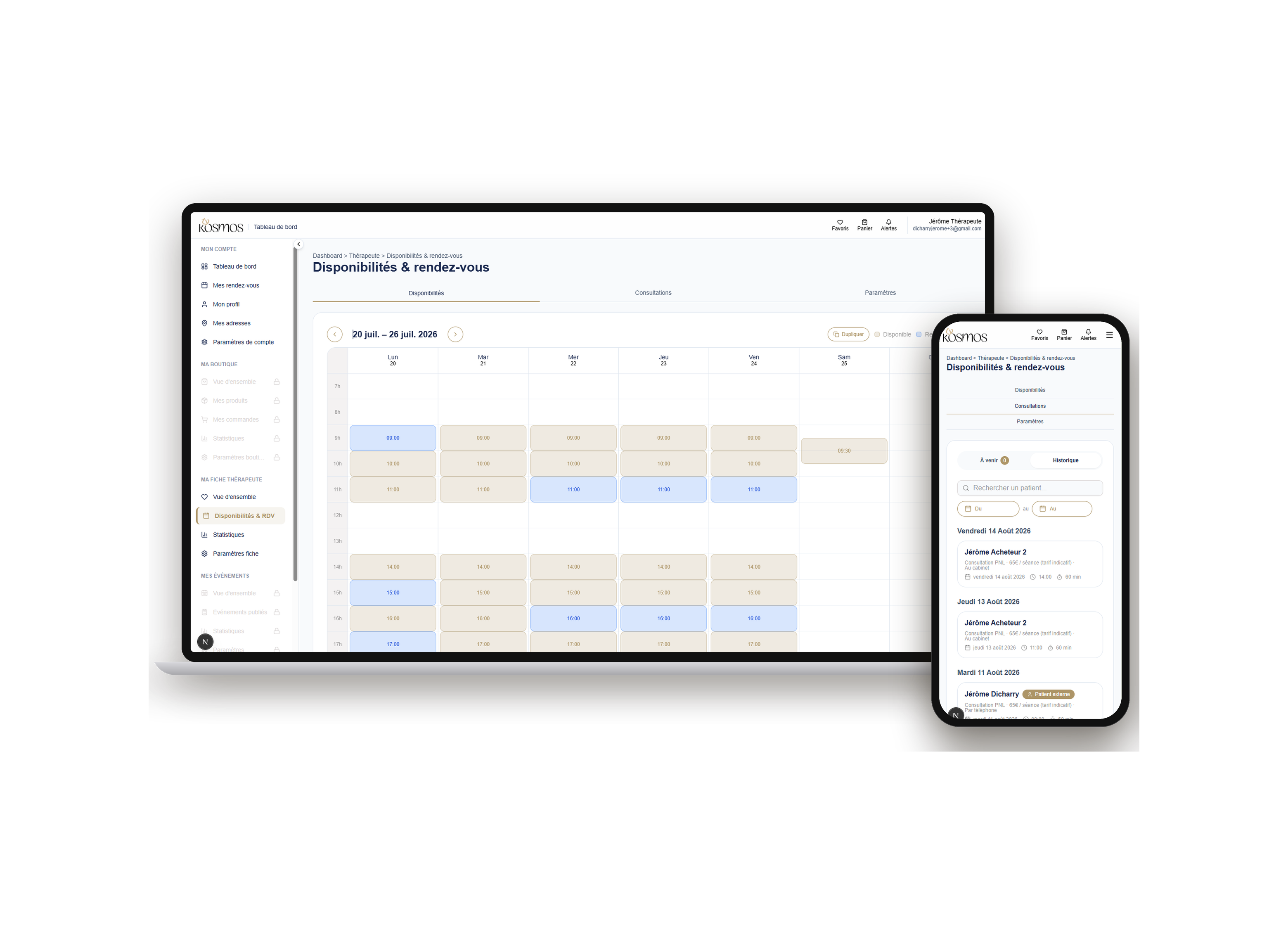 Développement d'un système complet de prise de rdv — Plateforme Market Place / E-commerce