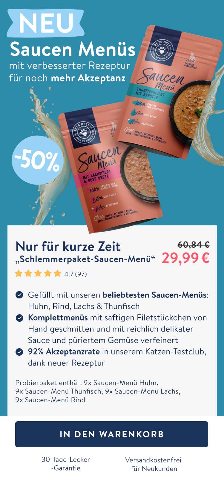 Hero Saucen Menü Katzen 50% 