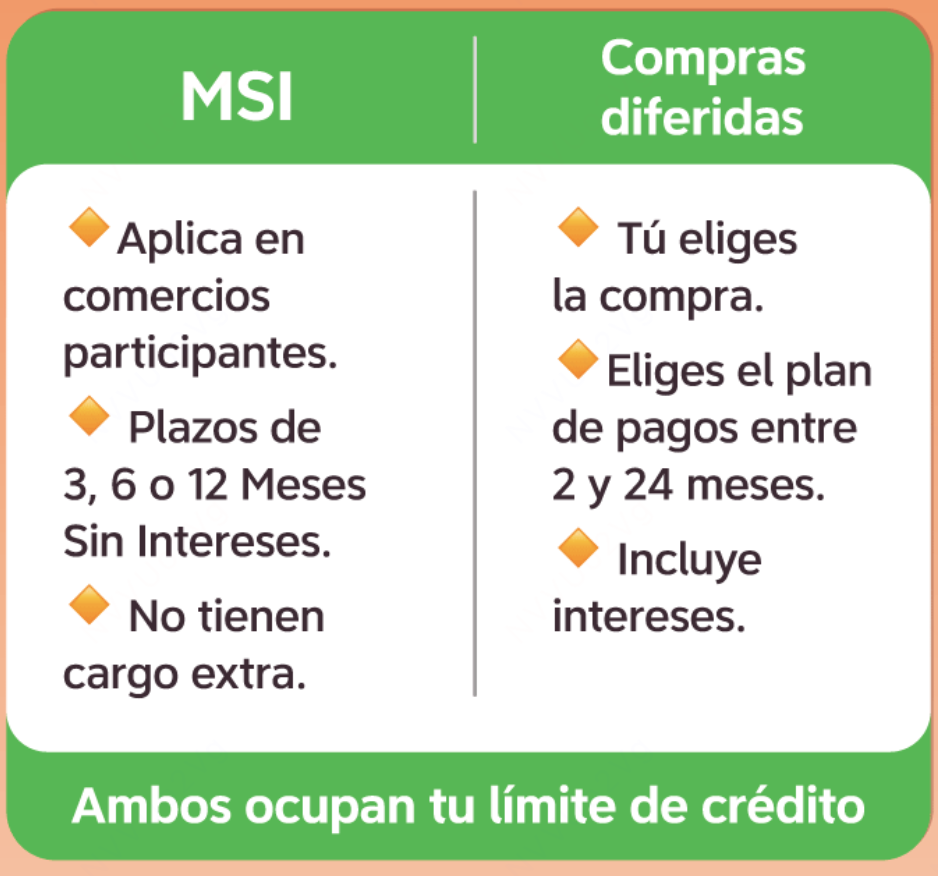 MSI vs. diferir pagos: ¿cuál te conviene más?