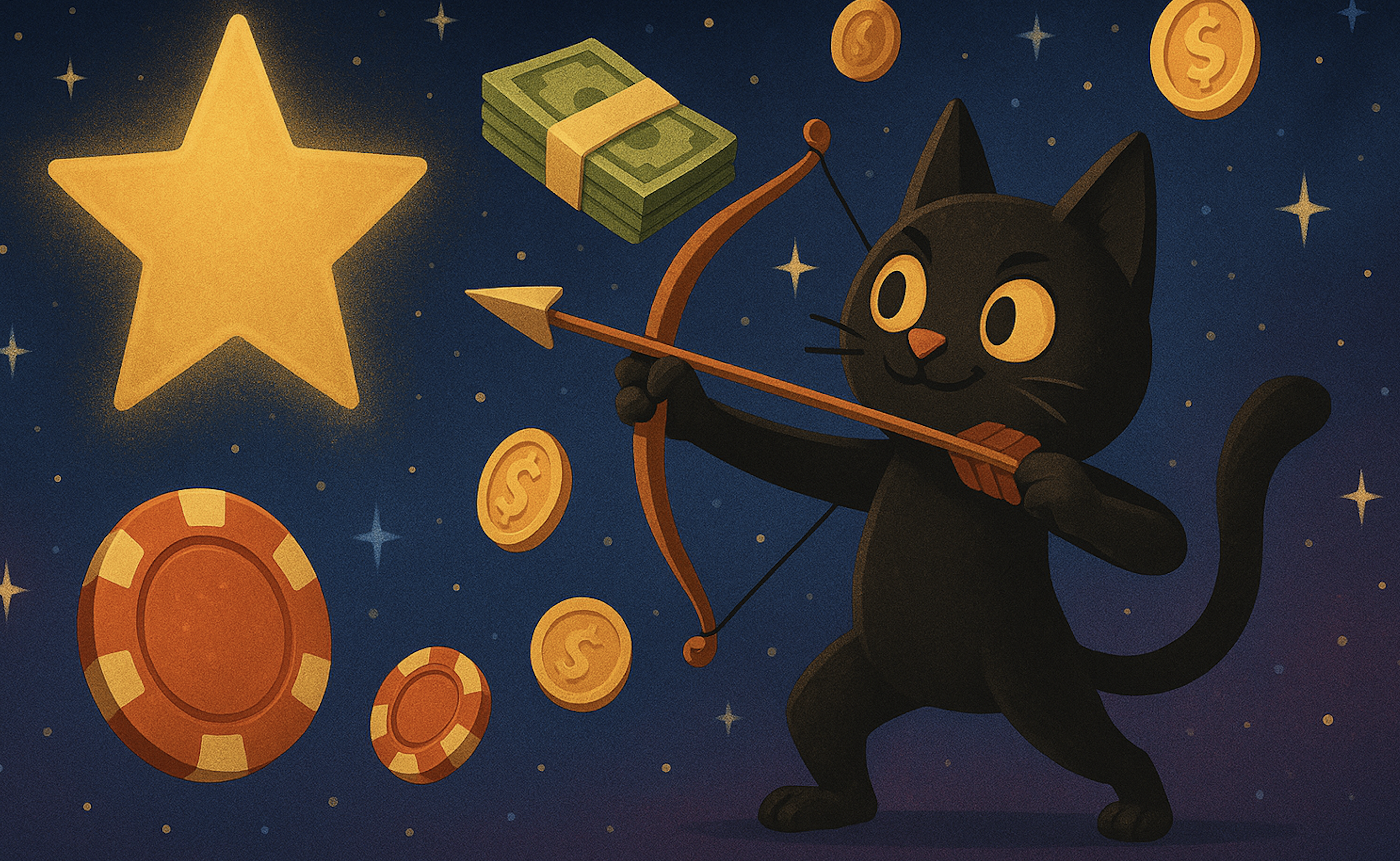 Kurota mot stjärnorna och vinn kontanter, bonusar eller snurr från Captain Spins!