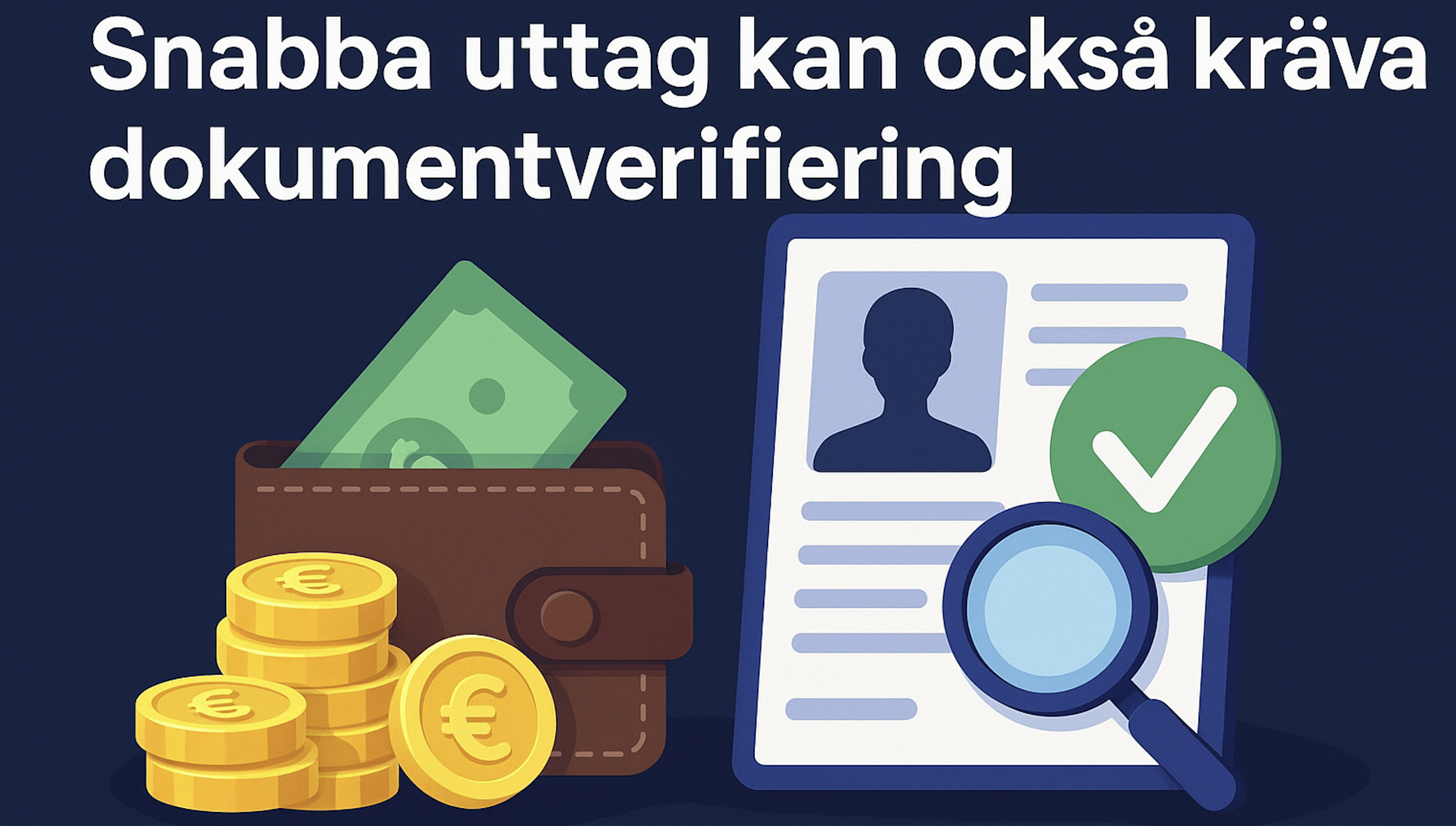 Skicka de nödvändiga dokumenten i förväg till nätcasinot