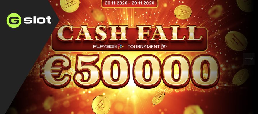 Playsons fantastiska 50 000kr kontantutdelning på GSlot Casino!