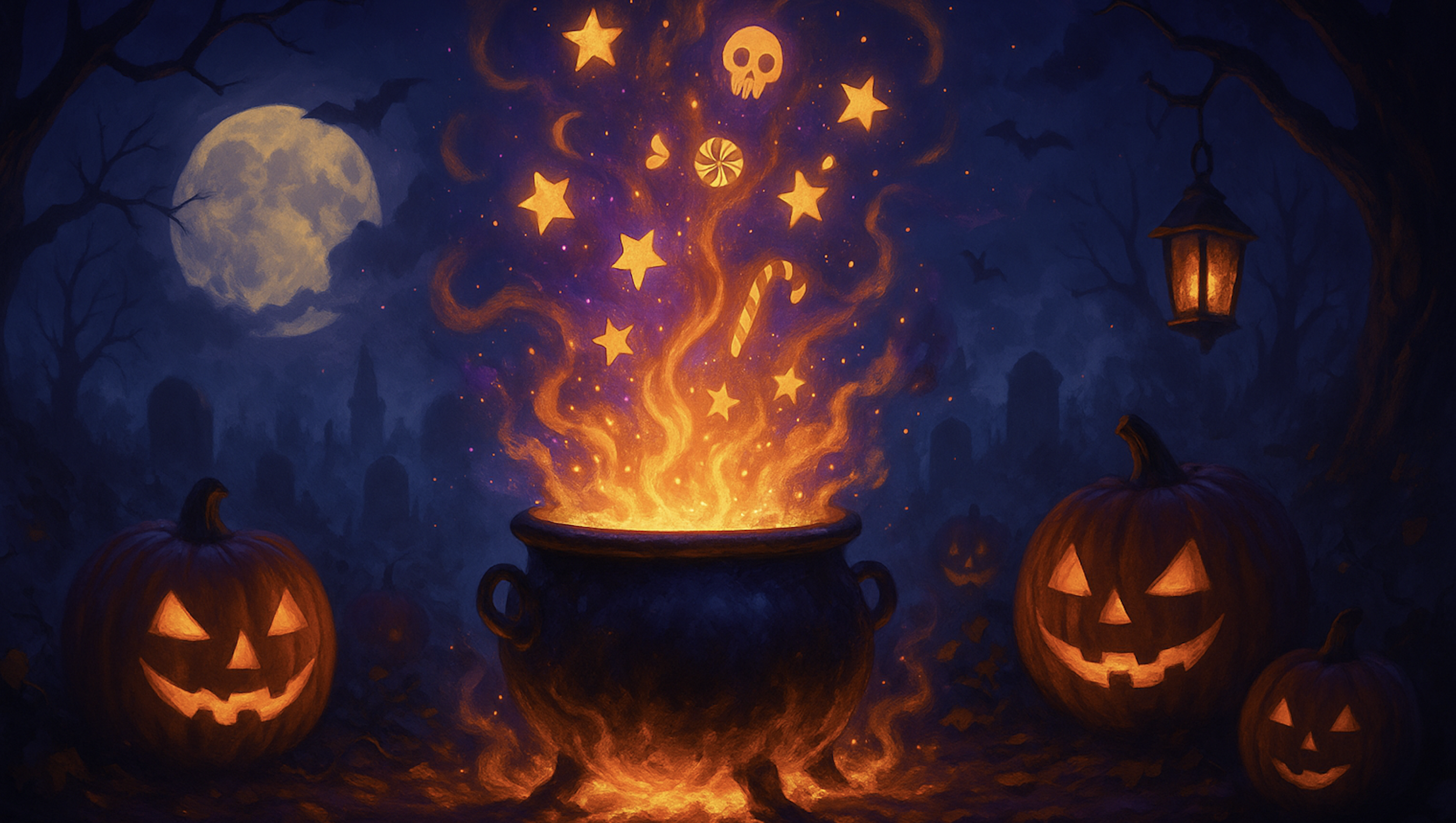 En femkiloshalloweenpott väntar på sin vinnare. Är det du?