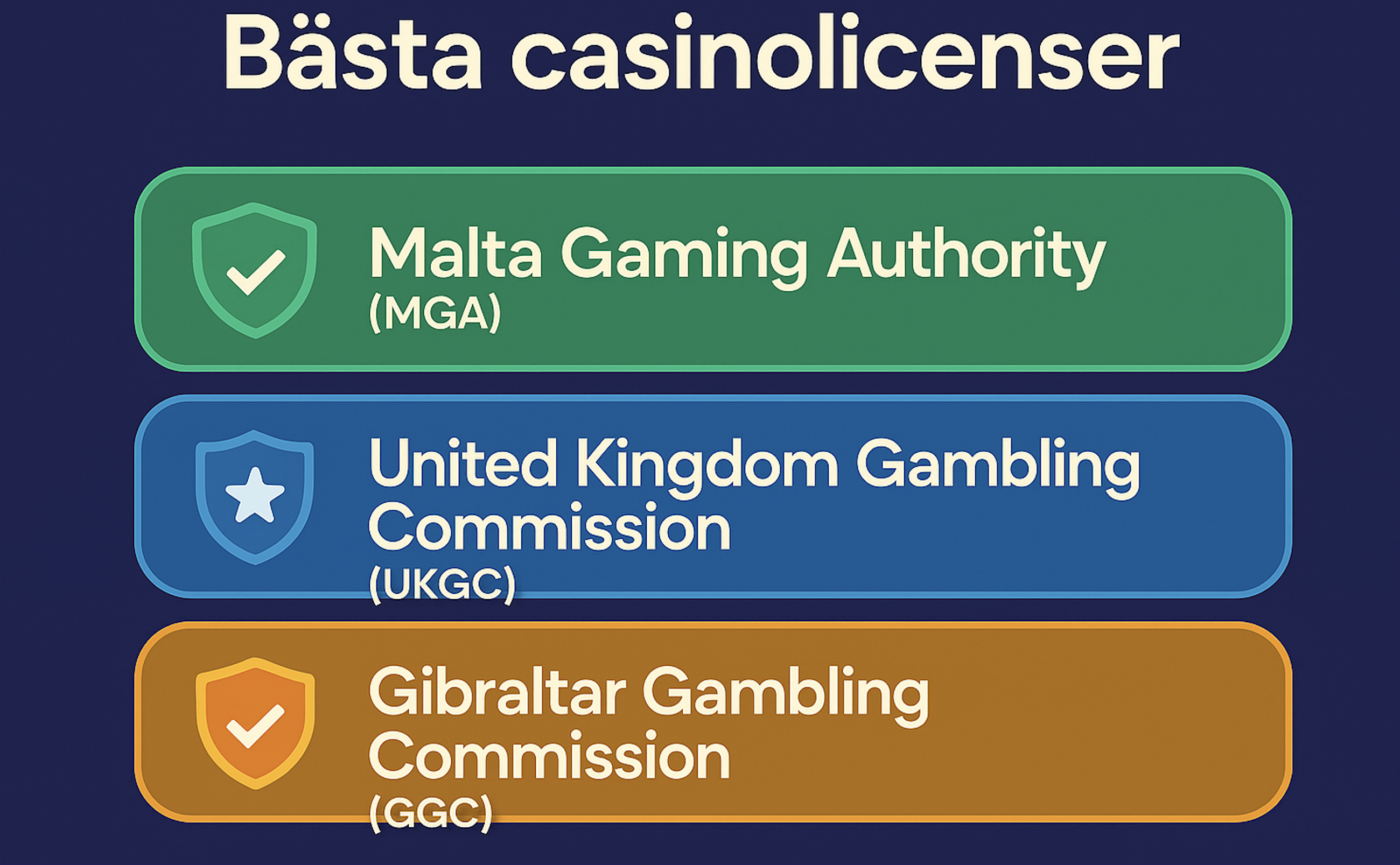 Kontrollera att casinot har en pålitlig licens