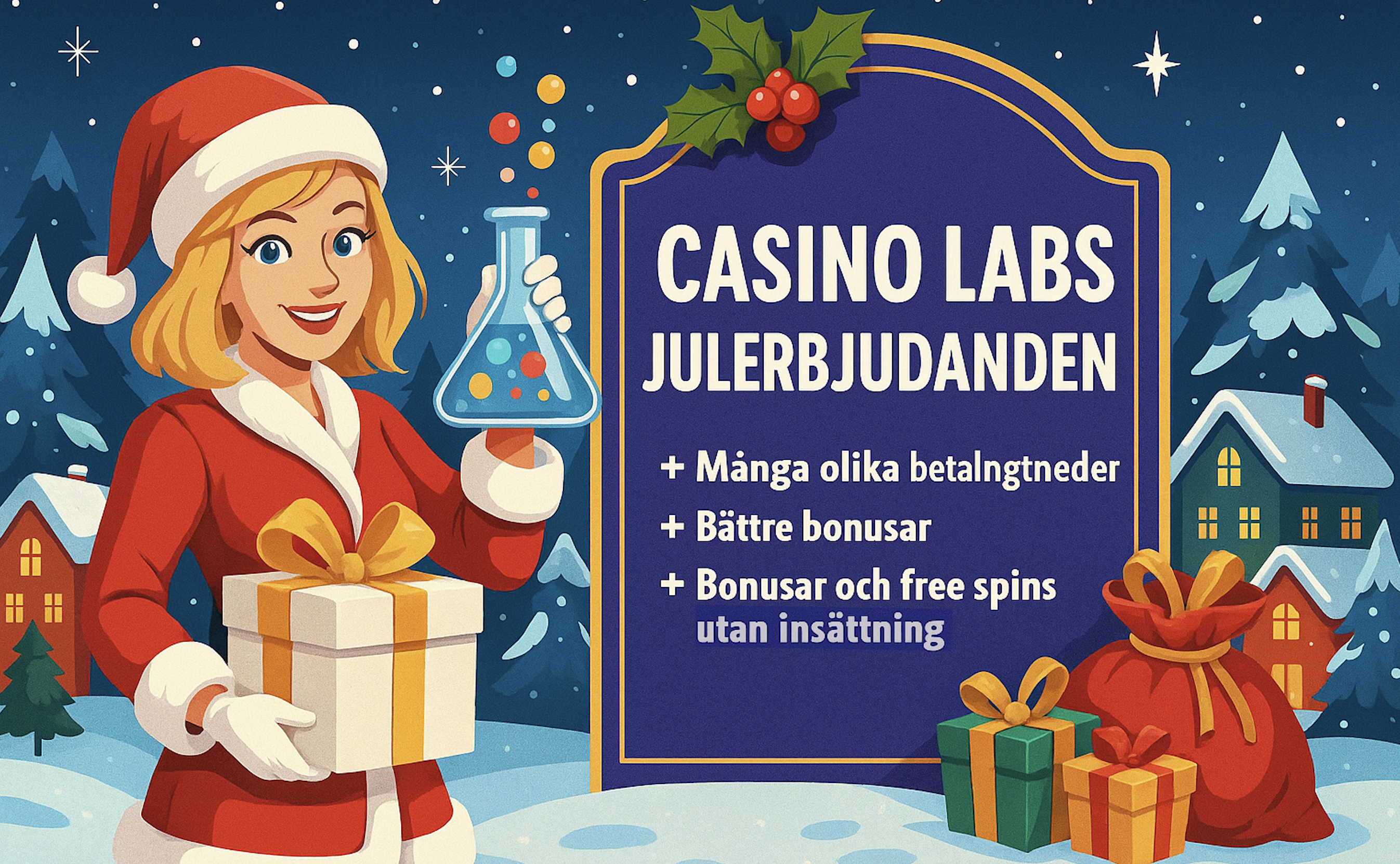 Casino Lab har lanserat julens största erbjudande: upp till 500 000kr i potten!