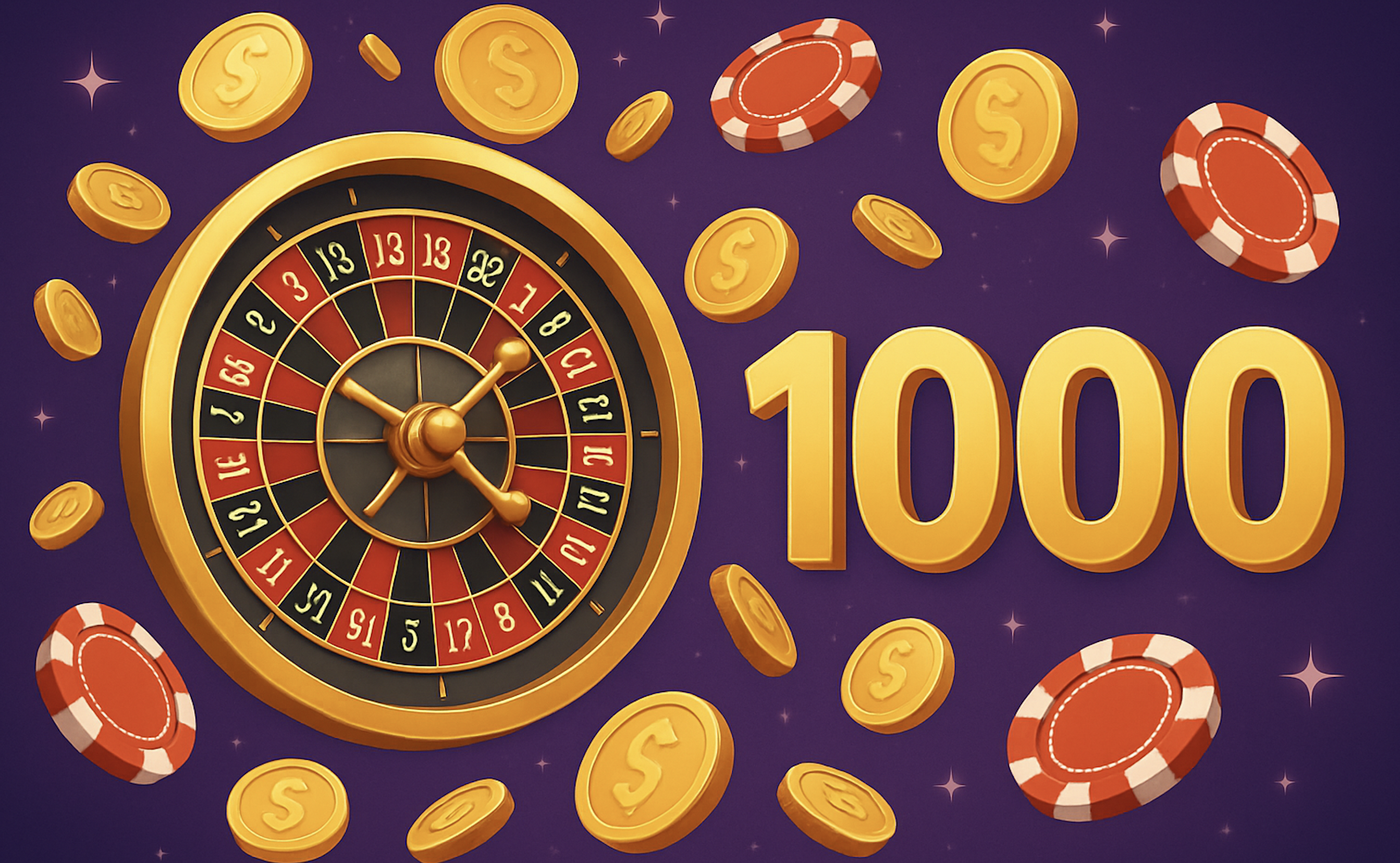 Få upp till 1000 gratissnurr under juli månad!