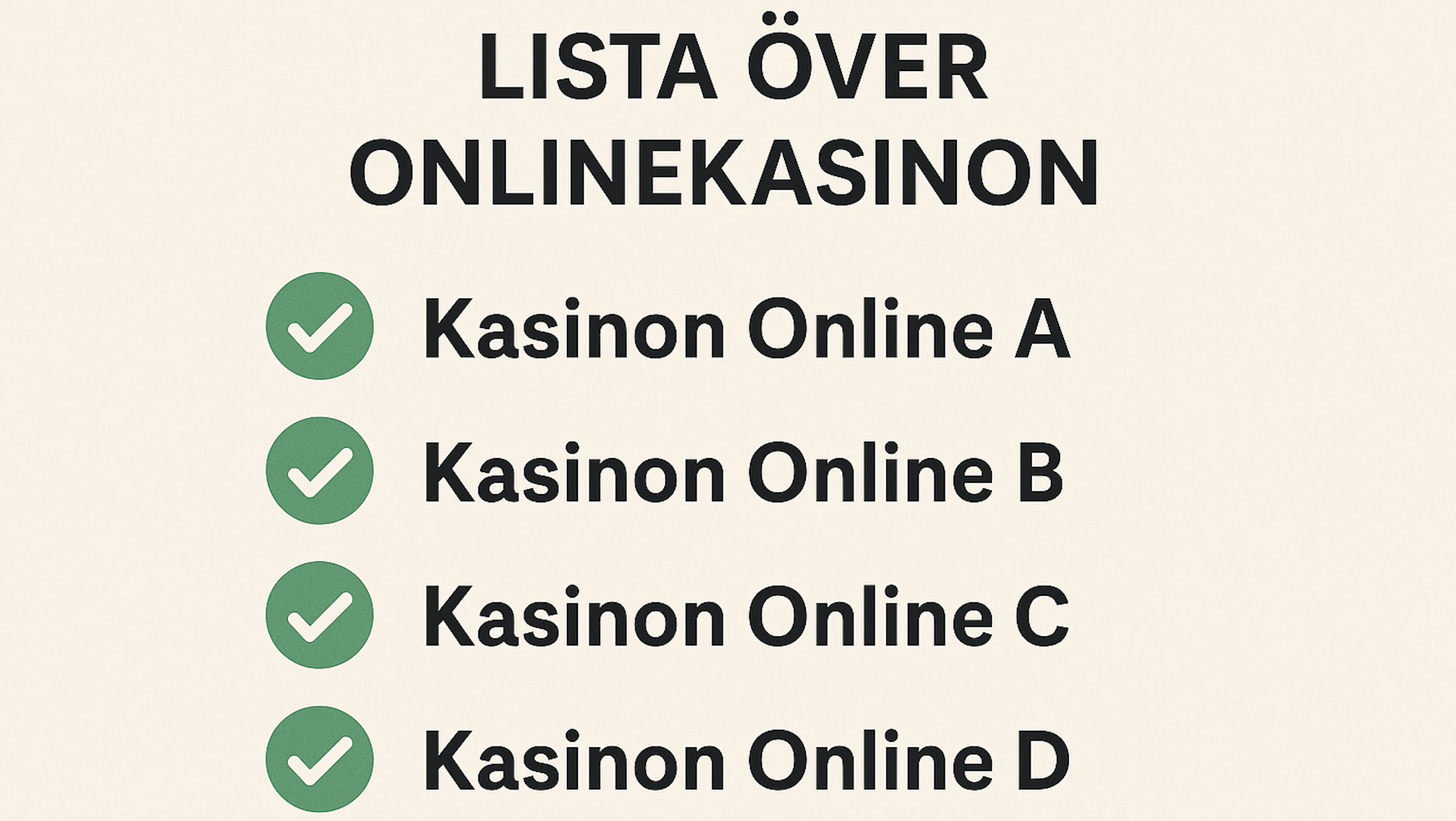 lista över onlinekasinon