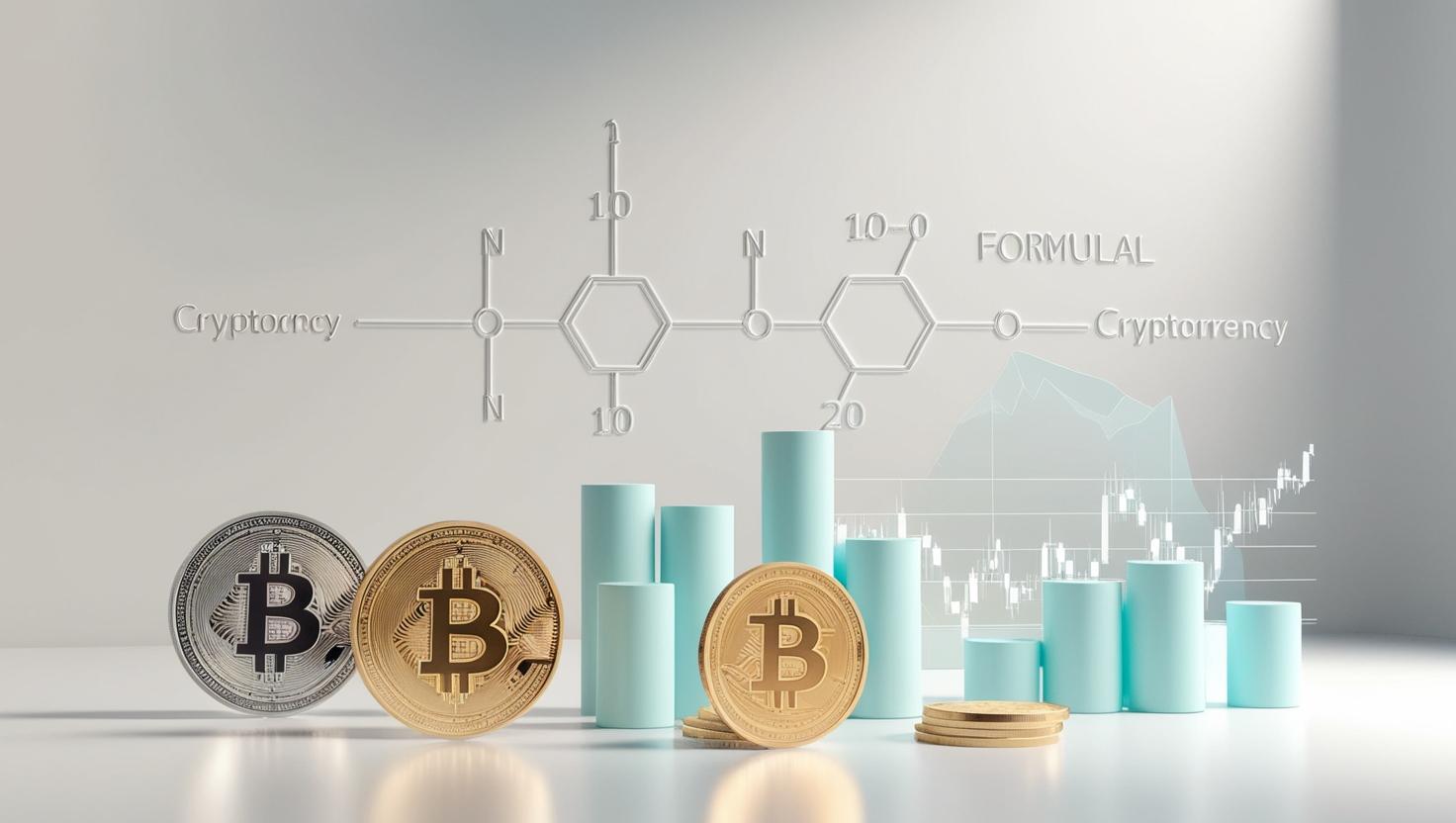 3D formula with cryptocurrency coins and investment charts in a light style, no more element, no word (3).jpg