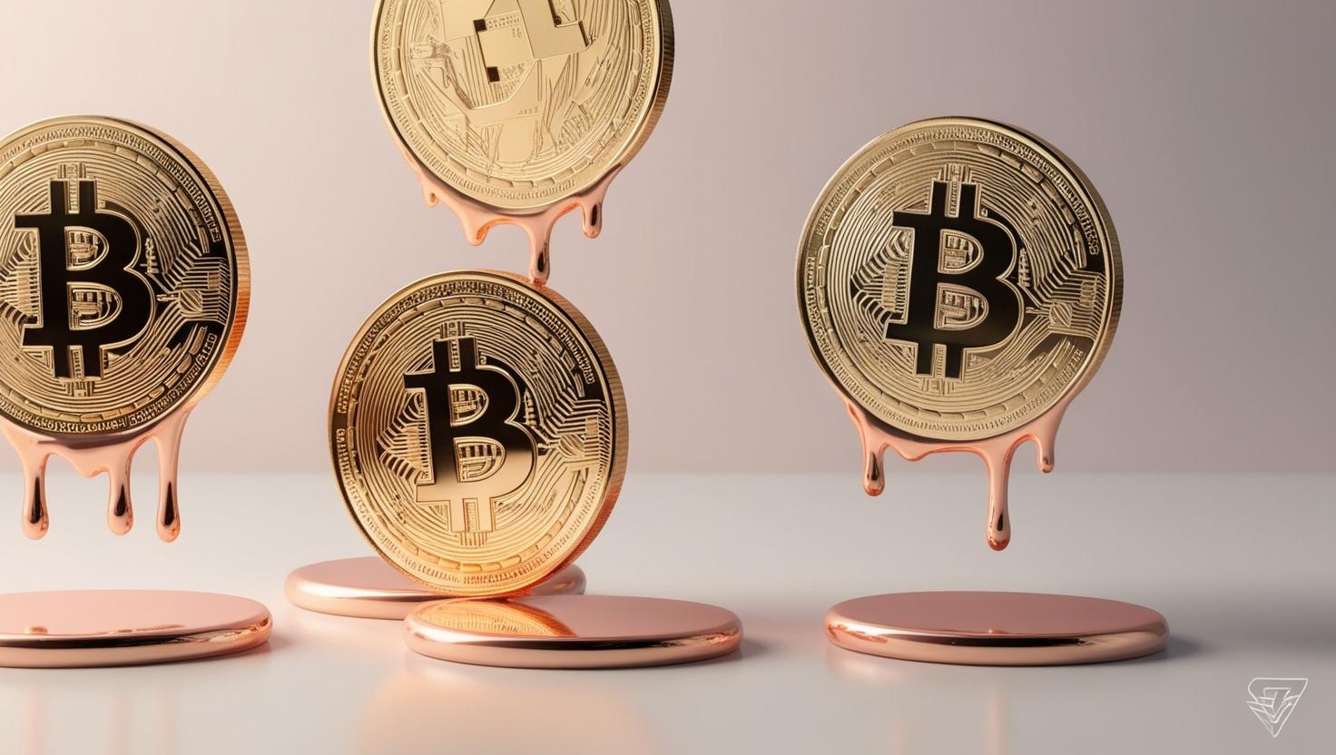 3D dripping cryptocurrency coins in a light style, no more element, no word (1).jpg