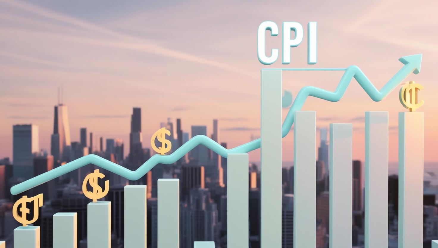 3D digital CPI graph showing fluctuating inflation and price change symbols overlaid on a city skylin in a light style, no more element, no text.jpg
