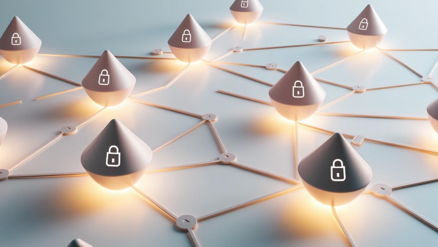 3D crypto points with icons and blockchain network in a light style, no more element, no word (1).jpg