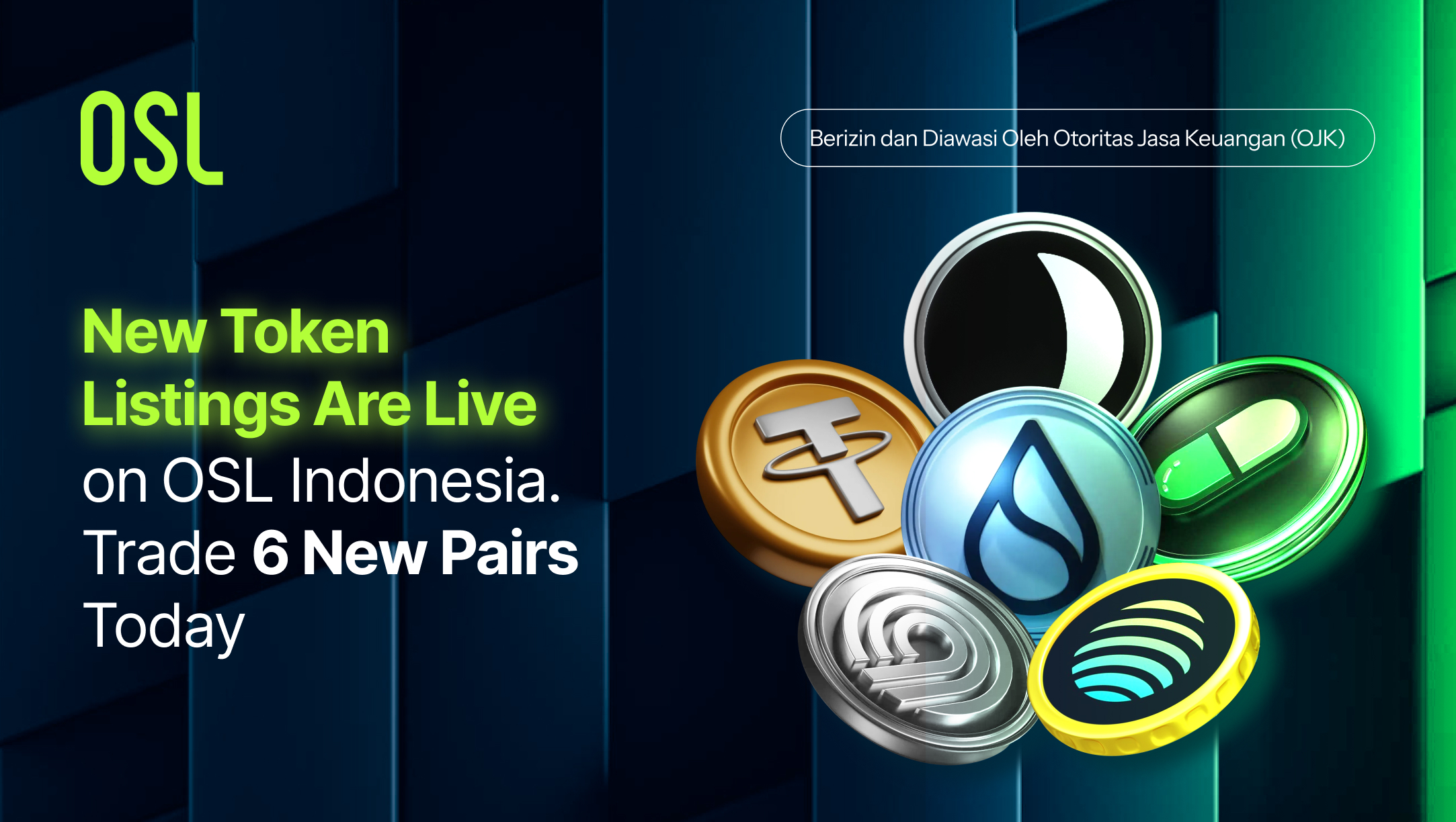 New Token Listings on OSL Indonesia: Trade SUI, ONDO, PUMP, XAUT, JUP & DUSK in IDR
