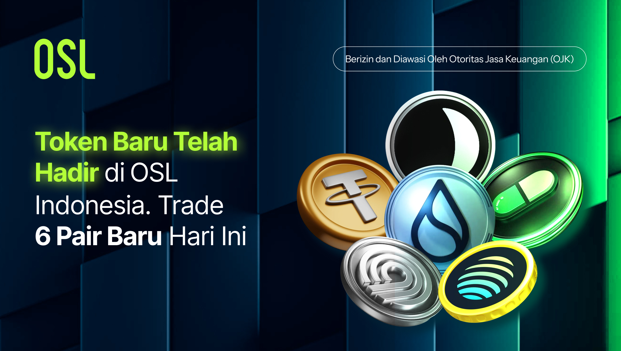 Token Baru Resmi Listing di OSL Indonesia: SUI, ONDO, PUMP, XAUT, JUP & DUSK Pair IDR