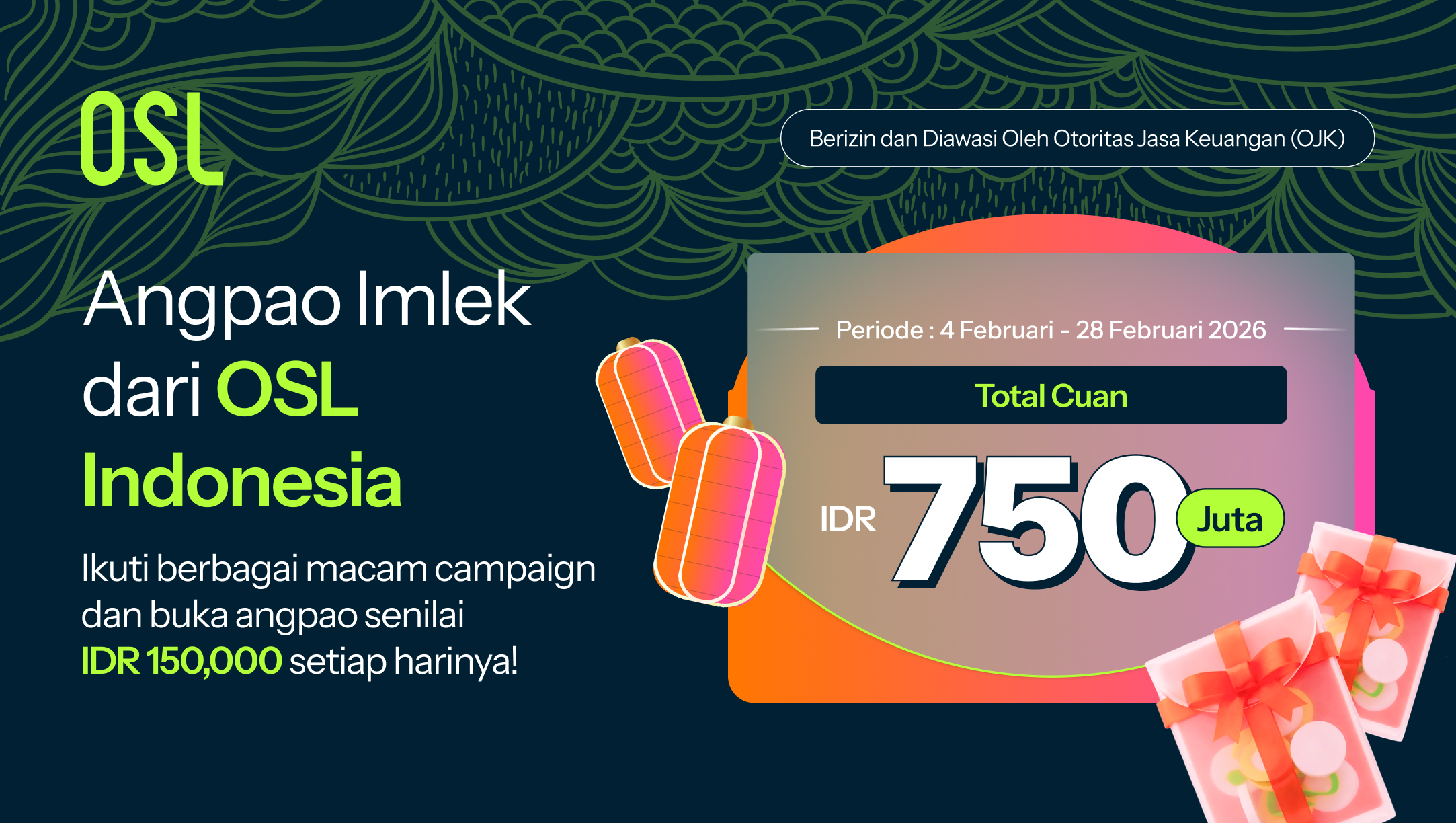 OSL Indonesia Bagi-bagi Angpao Setiap Hari! Total Cuan 750 Juta Rupiah 🧧