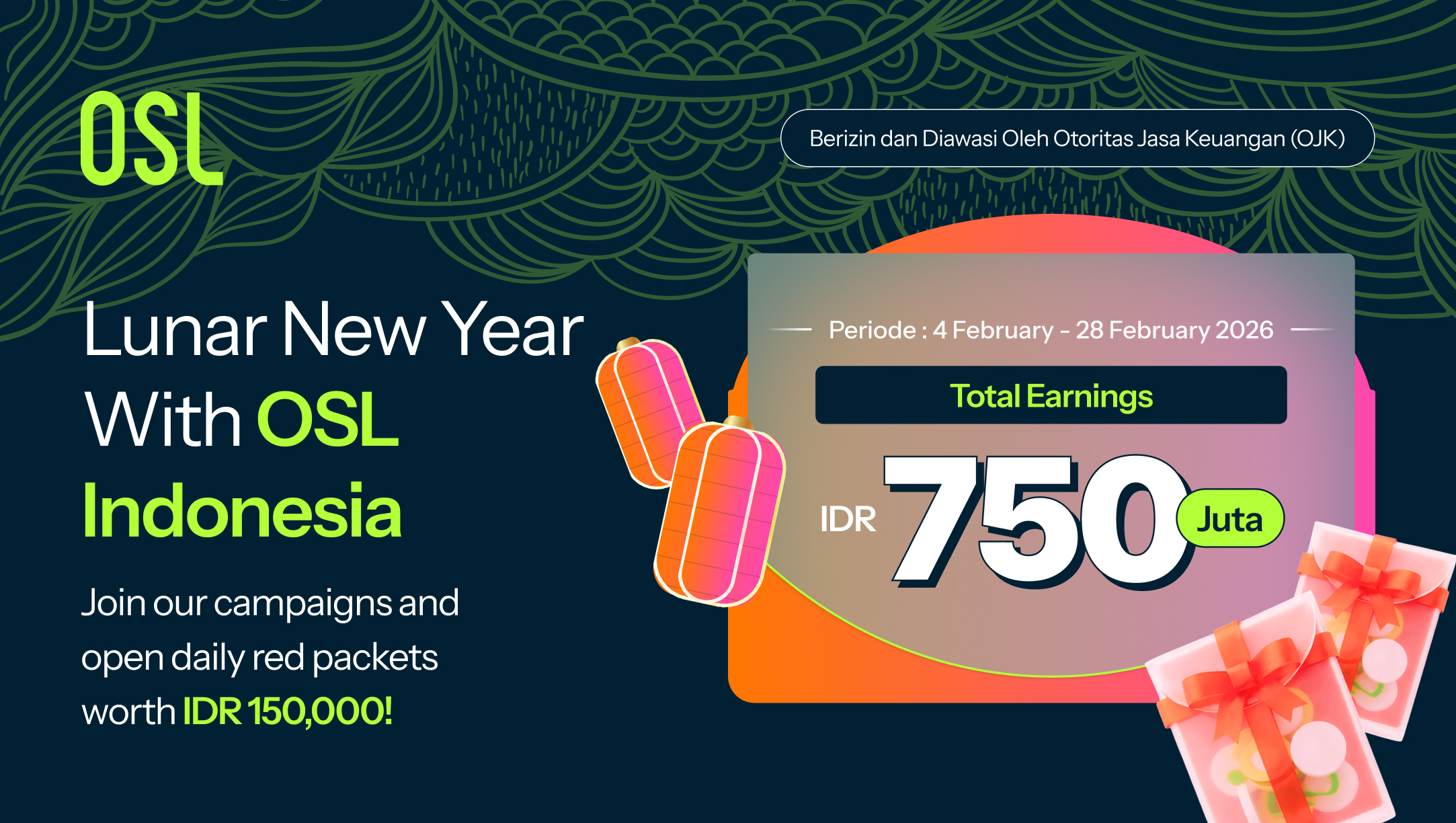OSL Indonesia Bagi-bagi Angpao Setiap Hari! Total Cuan 750 Juta Rupiah 🧧