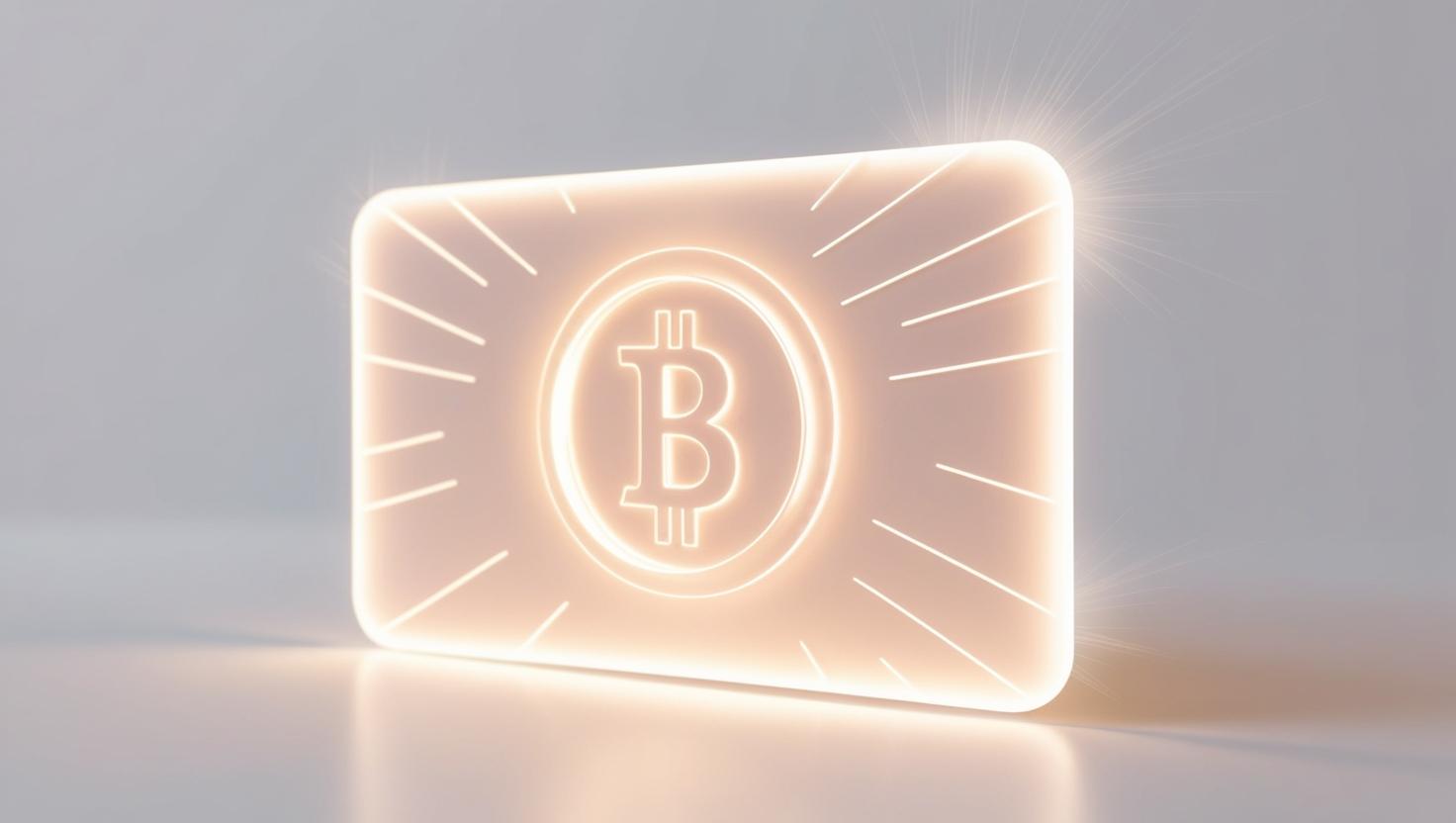 glowing crypto card in a light style, no more element, no word.jpg