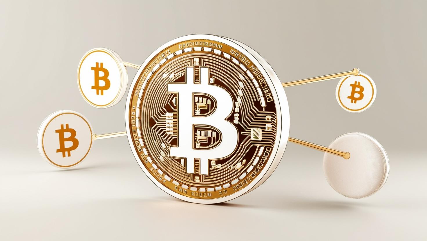 3D btc， blockchain in a light style, no more element, no word.jpg