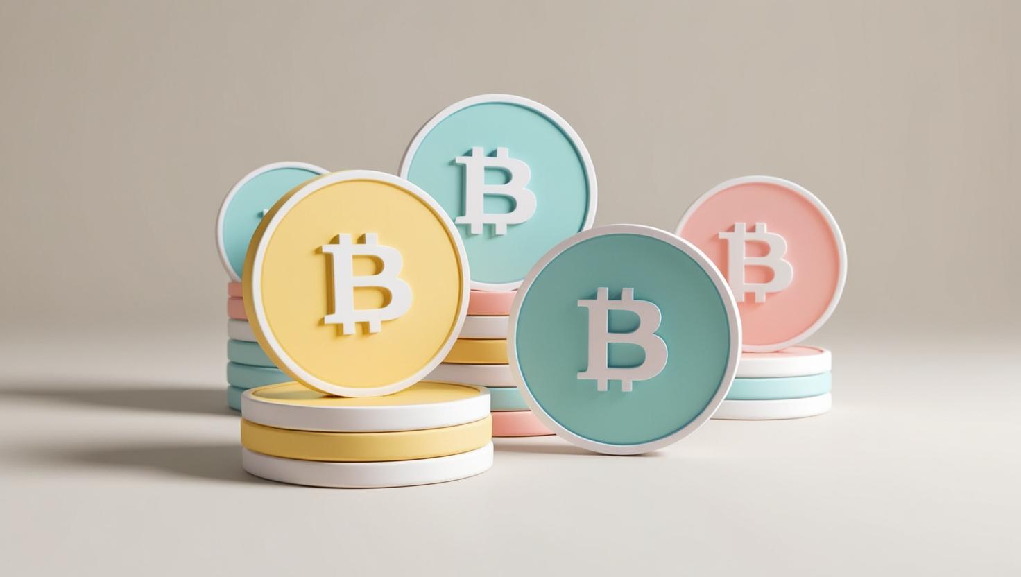 3D visual of storage tokens within a blockchain, in a light style, no more element, no word.jpg