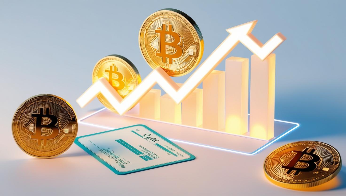 3D Glowing volatility graph with cryptocurrency coins and options contracts in a light style, no more element, no word (1).jpg