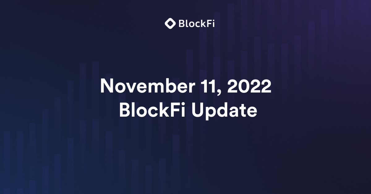 BlockFi Account Update November 11th 2022