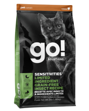 GO! SOLUTIONS SENSITIVITIES Recette avec insecte à ingrédients limités pour chats
