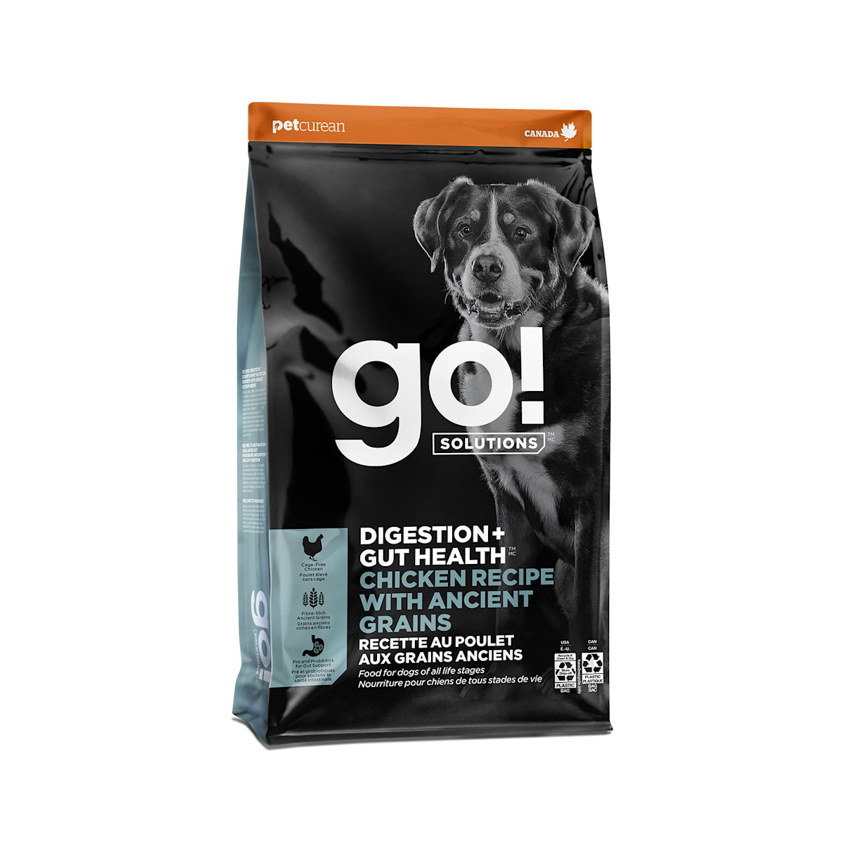 Go! Solutions Digestion + Gut Health Chicken Recipe with Ancient Grains dry food for dogs