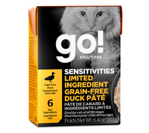GO! SOLUTIONS SENSITIVITIES Limited Ingredient Grain-Free Duck Pâté for Cats