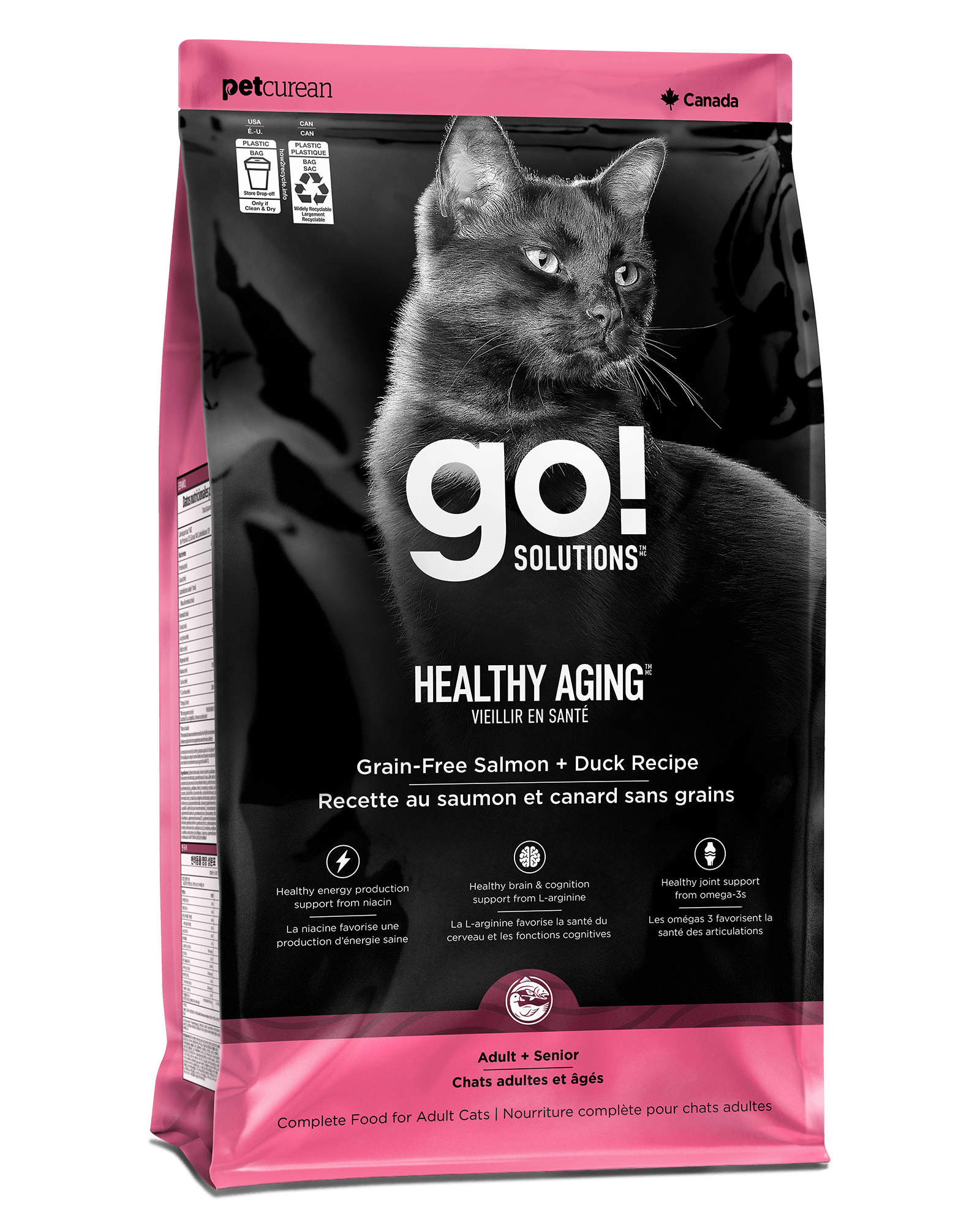 Go! Solutions Healthy Aging Salmon + Duck Recipe kibble for Cats