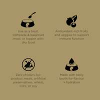Use as a meal or topper, antioxidant-rich ingredients, zero by-product meals, and made with tasty broth