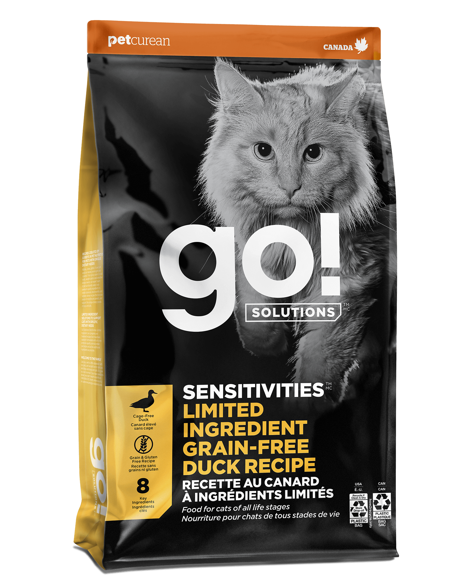 Go! Solutions Sensitivities Limited Ingredient Grain-Free Duck Recipe for  Cats